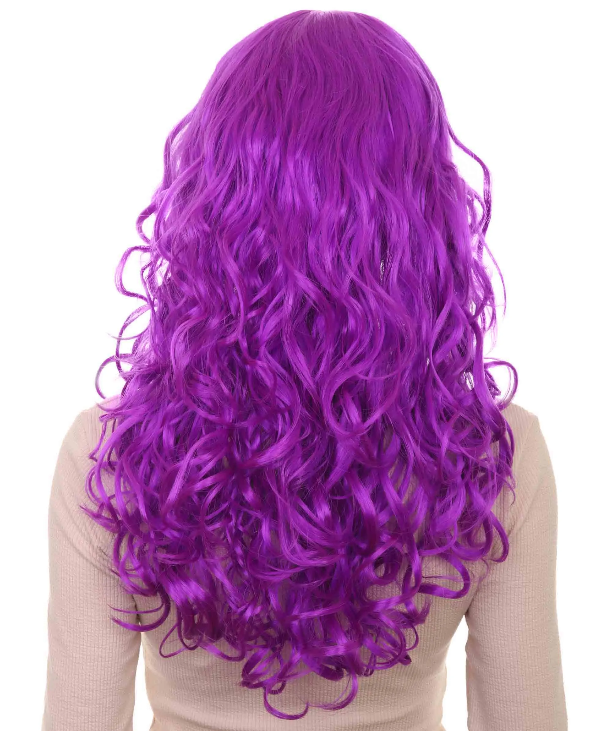 Women's Wig for Cosplay Anti-Hero Girl , Long Curly Party Ready Fancy Cosplay Halloween Wigs , Premium Breathable Capless Cap