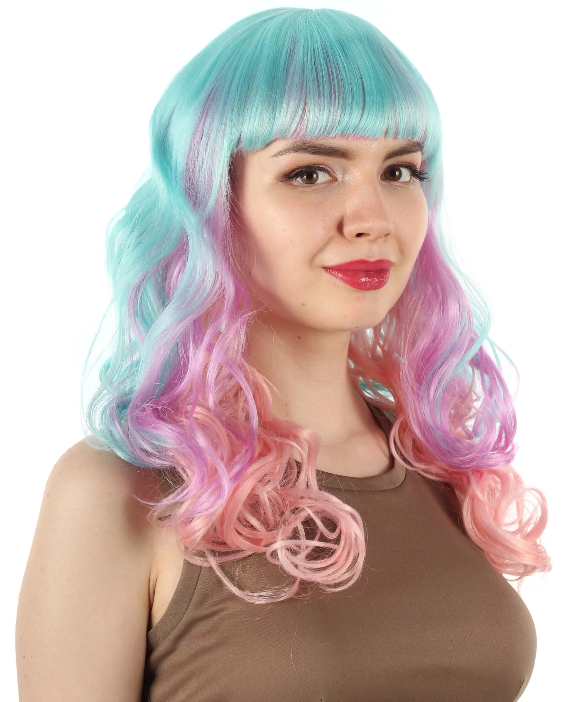 Women's Wig for Cosplay Anti-Hero Girl , Long Curly Party Ready Fancy Cosplay Halloween Wigs , Premium Breathable Capless Cap