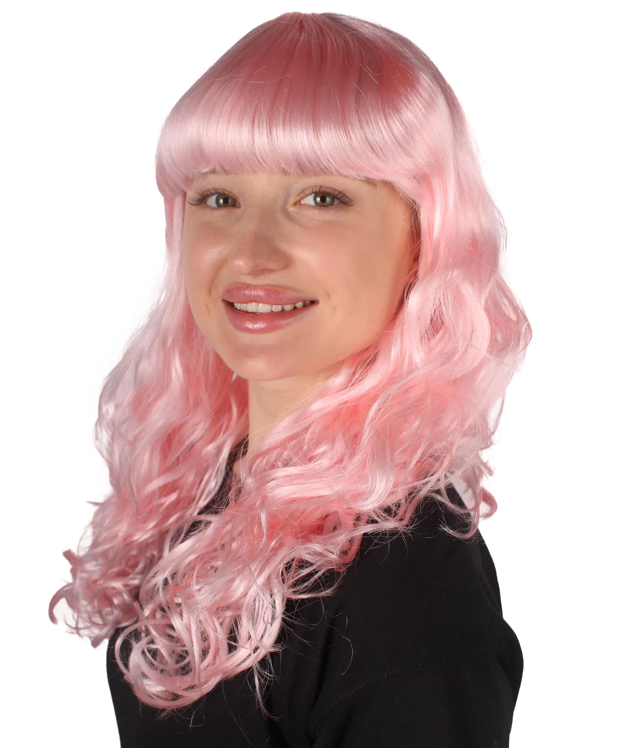 Women's Wig for Cosplay Anti-Hero Girl , Long Curly Party Ready Fancy Cosplay Halloween Wigs , Premium Breathable Capless Cap