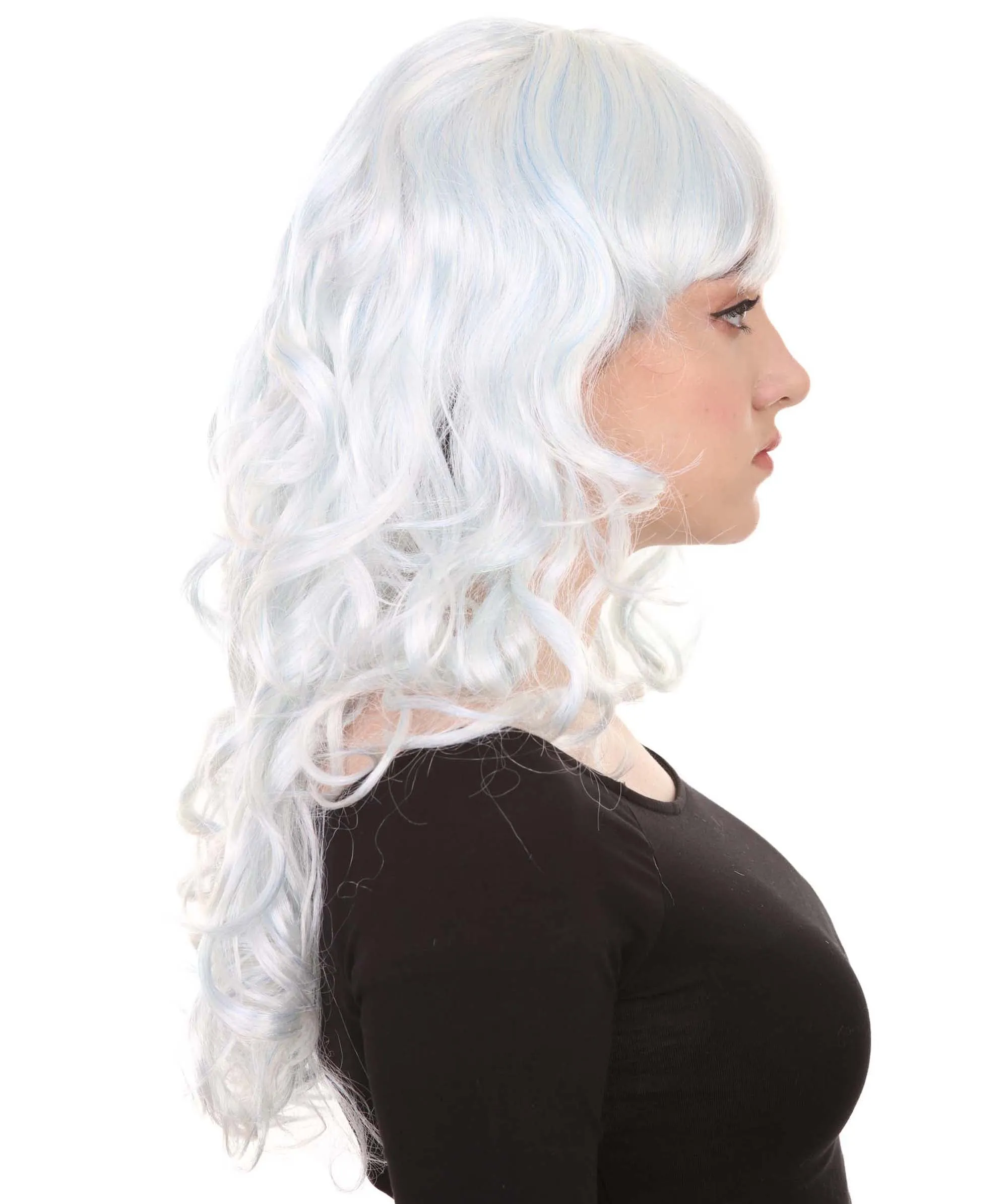 Women's Wig for Cosplay Anti-Hero Girl , Long Curly Party Ready Fancy Cosplay Halloween Wigs , Premium Breathable Capless Cap