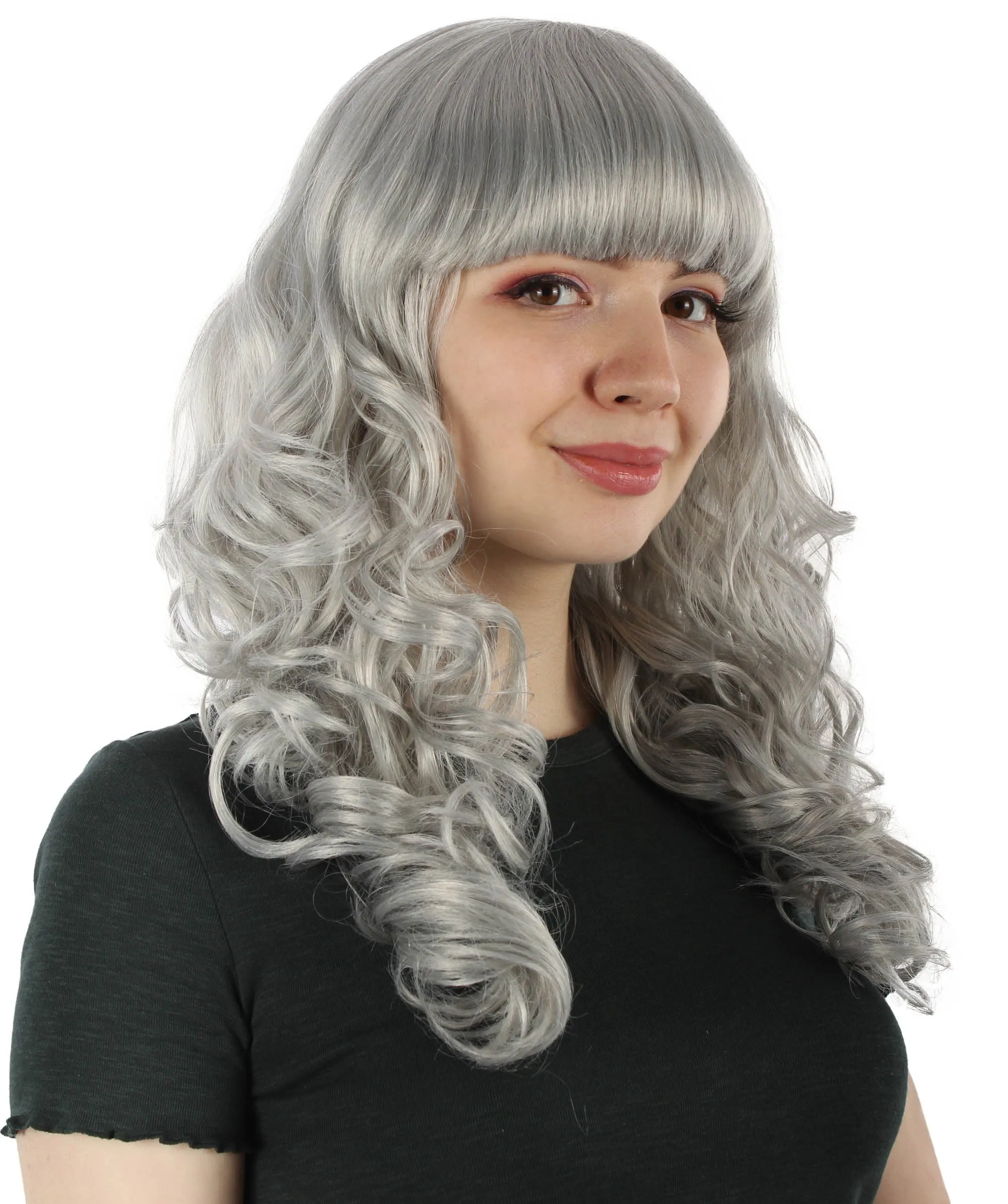 Women's Wig for Cosplay Anti-Hero Girl , Long Curly Party Ready Fancy Cosplay Halloween Wigs , Premium Breathable Capless Cap