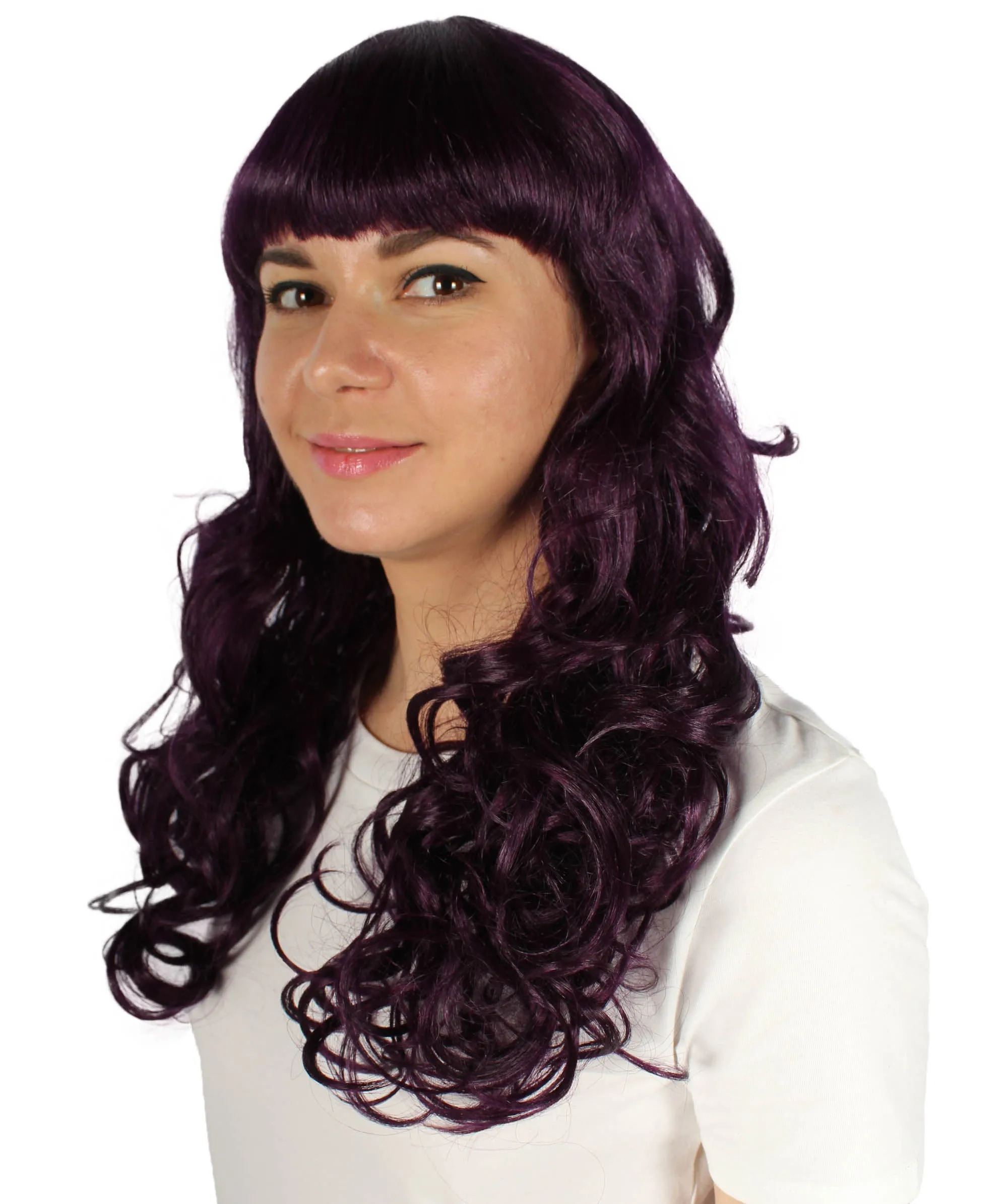 Women's Wig for Cosplay Anti-Hero Girl , Long Curly Party Ready Fancy Cosplay Halloween Wigs , Premium Breathable Capless Cap