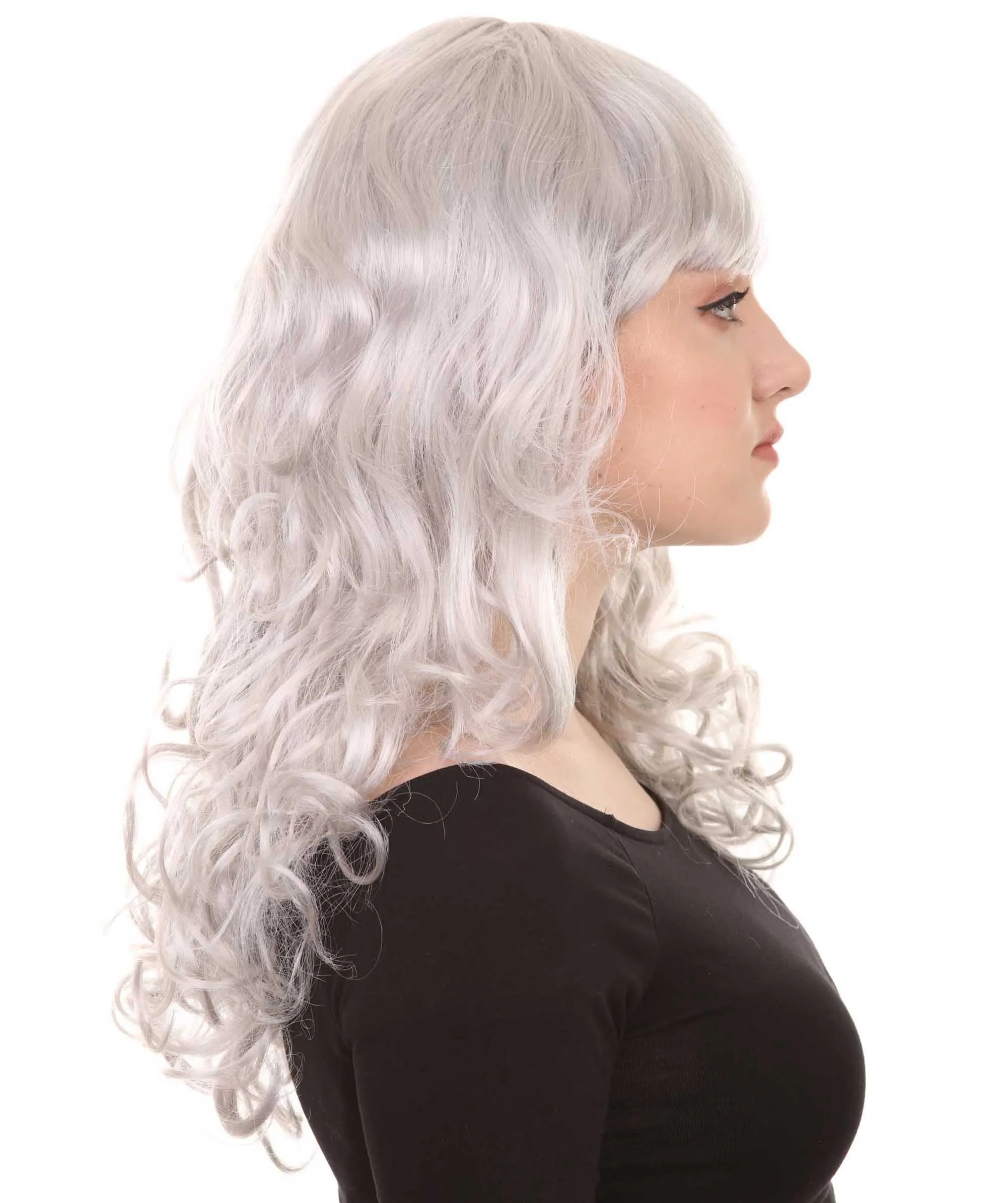 Women's Wig for Cosplay Anti-Hero Girl , Long Curly Party Ready Fancy Cosplay Halloween Wigs , Premium Breathable Capless Cap
