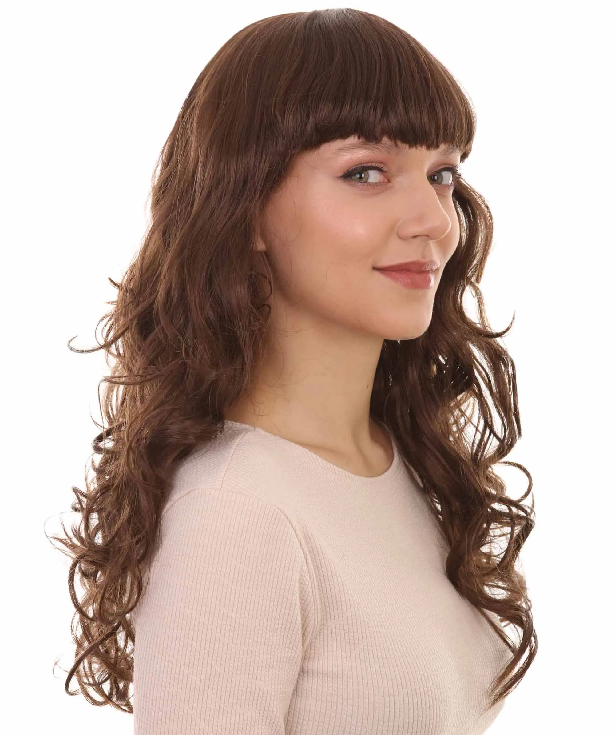 Women's Wig for Cosplay Anti-Hero Girl , Long Curly Party Ready Fancy Cosplay Halloween Wigs , Premium Breathable Capless Cap