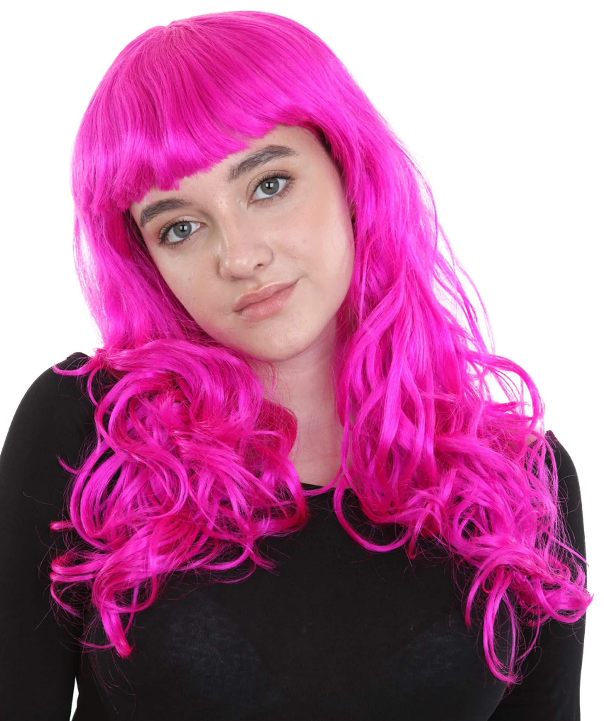 Women's Wig for Cosplay Anti-Hero Girl , Long Curly Party Ready Fancy Cosplay Halloween Wigs , Premium Breathable Capless Cap