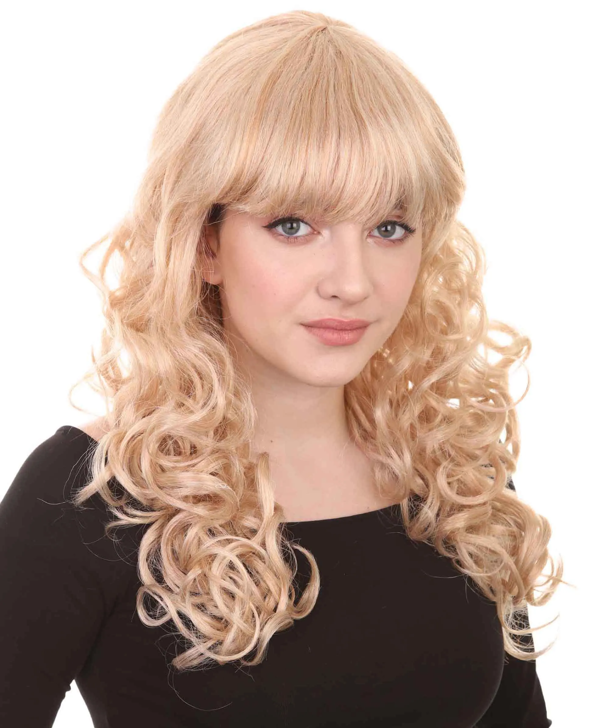 Women's Wig for Cosplay Anti-Hero Girl , Long Curly Party Ready Fancy Cosplay Halloween Wigs , Premium Breathable Capless Cap