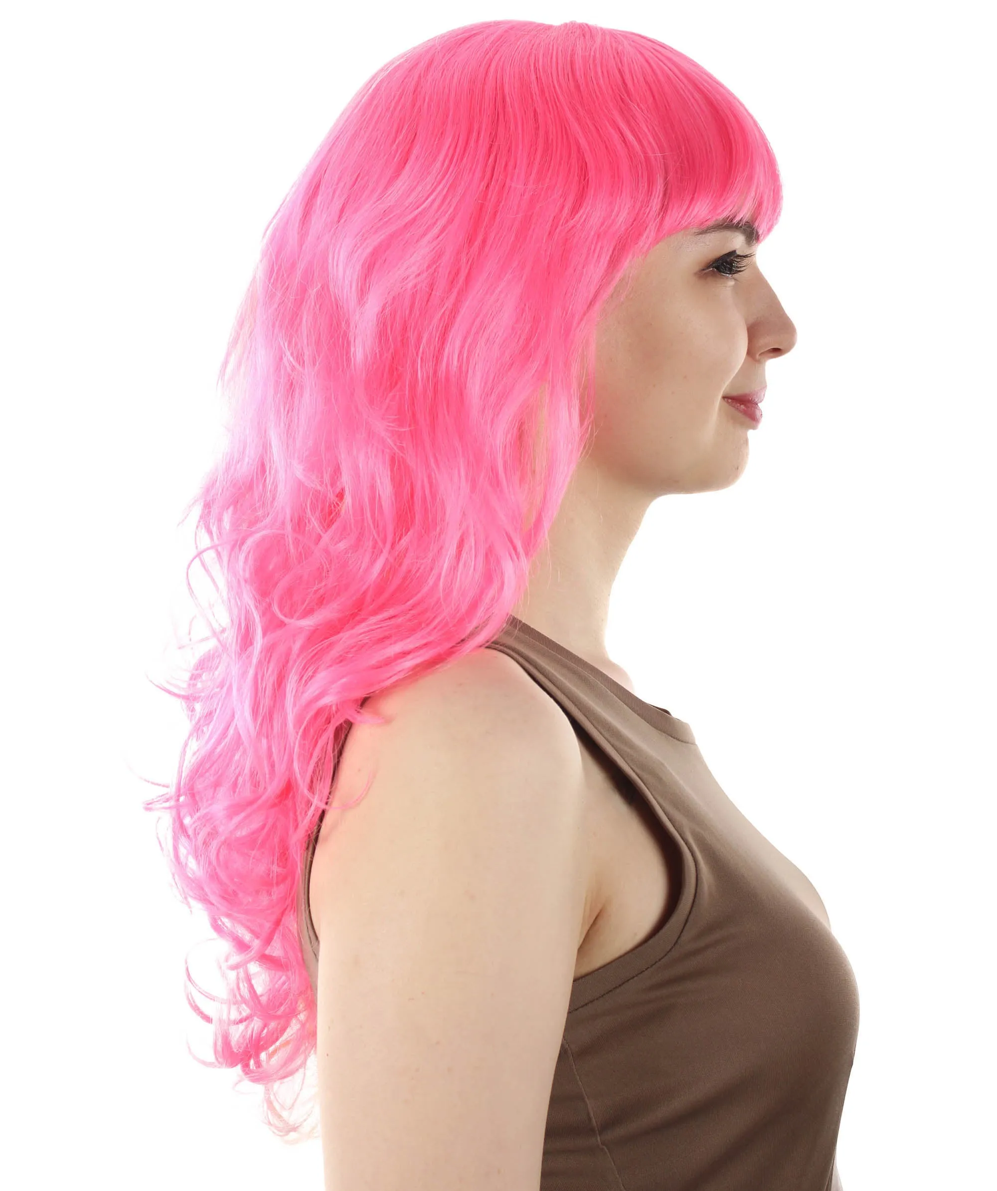 Women's Wig for Cosplay Anti-Hero Girl , Long Curly Party Ready Fancy Cosplay Halloween Wigs , Premium Breathable Capless Cap