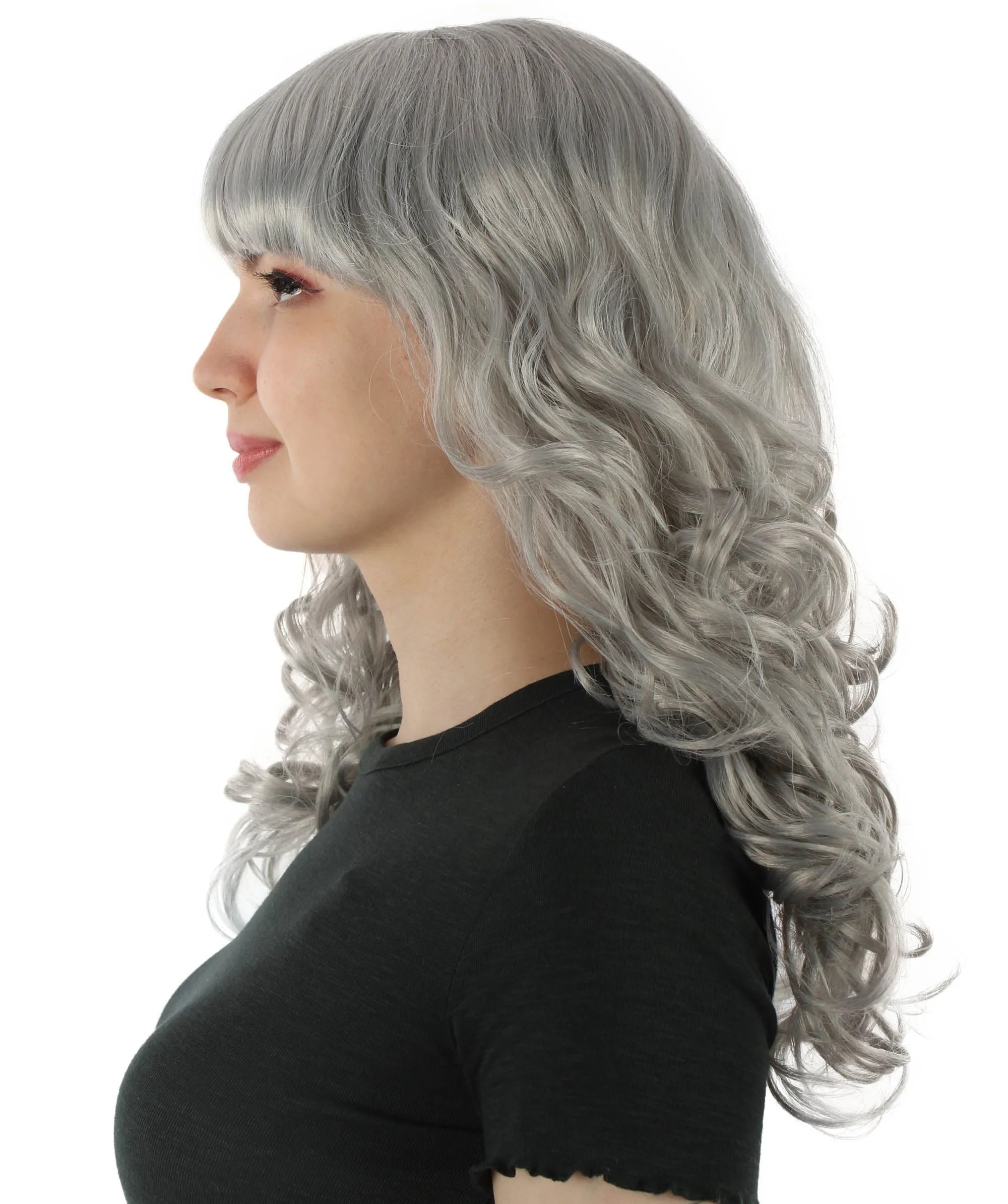 Women's Wig for Cosplay Anti-Hero Girl , Long Curly Party Ready Fancy Cosplay Halloween Wigs , Premium Breathable Capless Cap