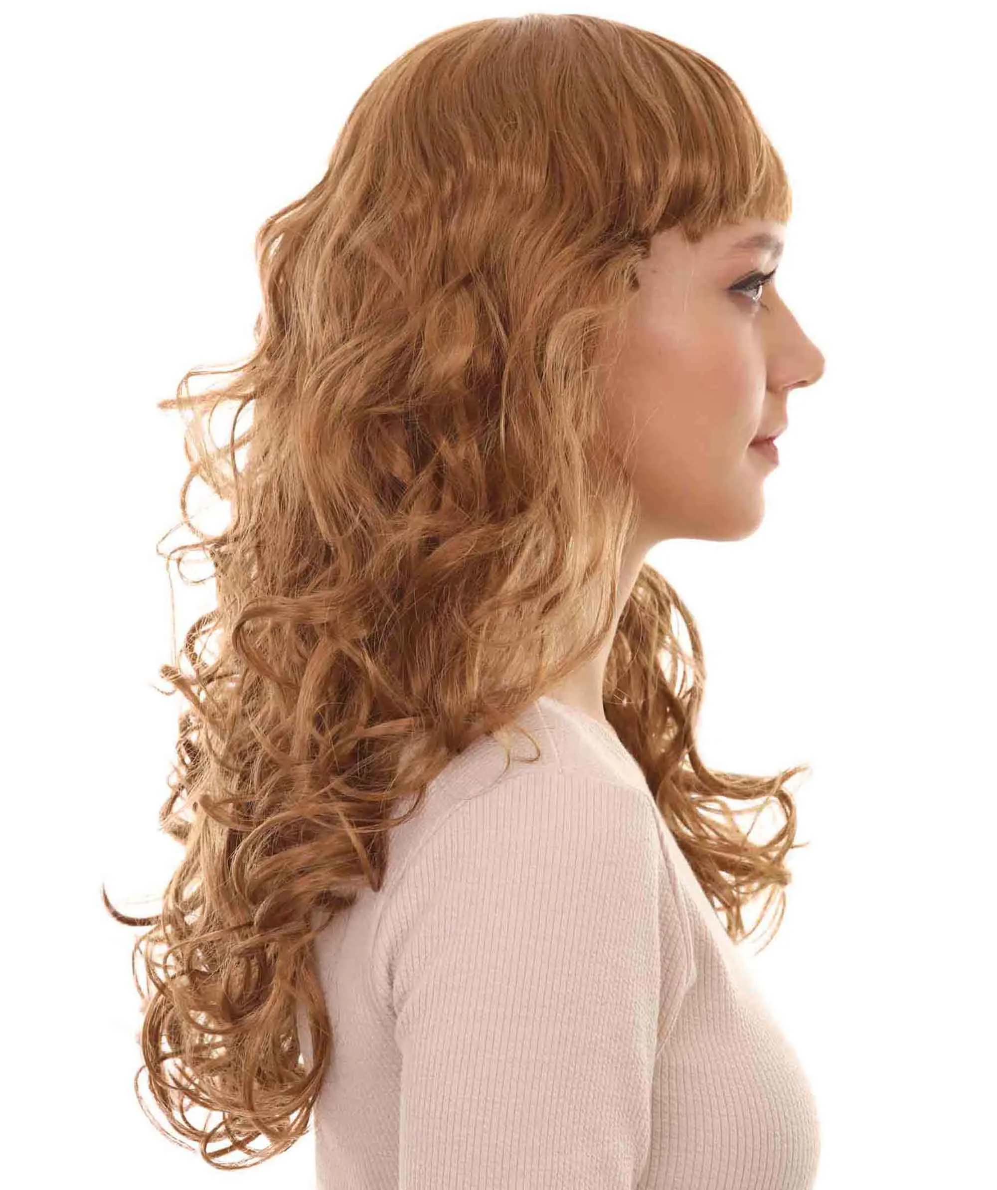 Women's Wig for Cosplay Anti-Hero Girl , Long Curly Party Ready Fancy Cosplay Halloween Wigs , Premium Breathable Capless Cap