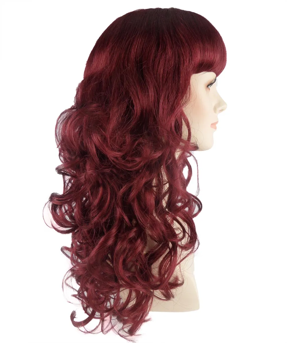 Women's Wig for Cosplay Anti-Hero Girl , Long Curly Party Ready Fancy Cosplay Halloween Wigs , Premium Breathable Capless Cap