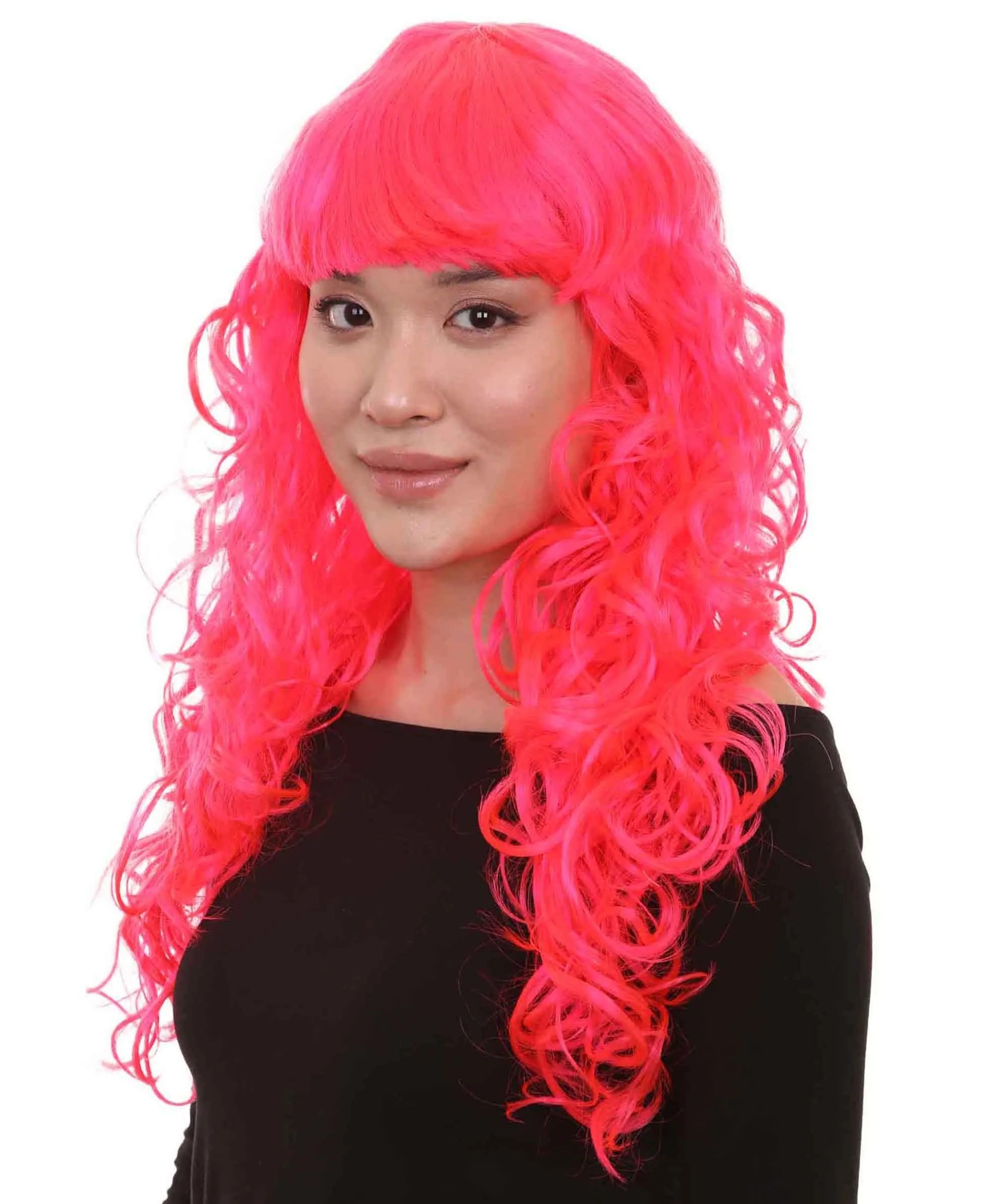 Women's Wig for Cosplay Anti-Hero Girl , Long Curly Party Ready Fancy Cosplay Halloween Wigs , Premium Breathable Capless Cap