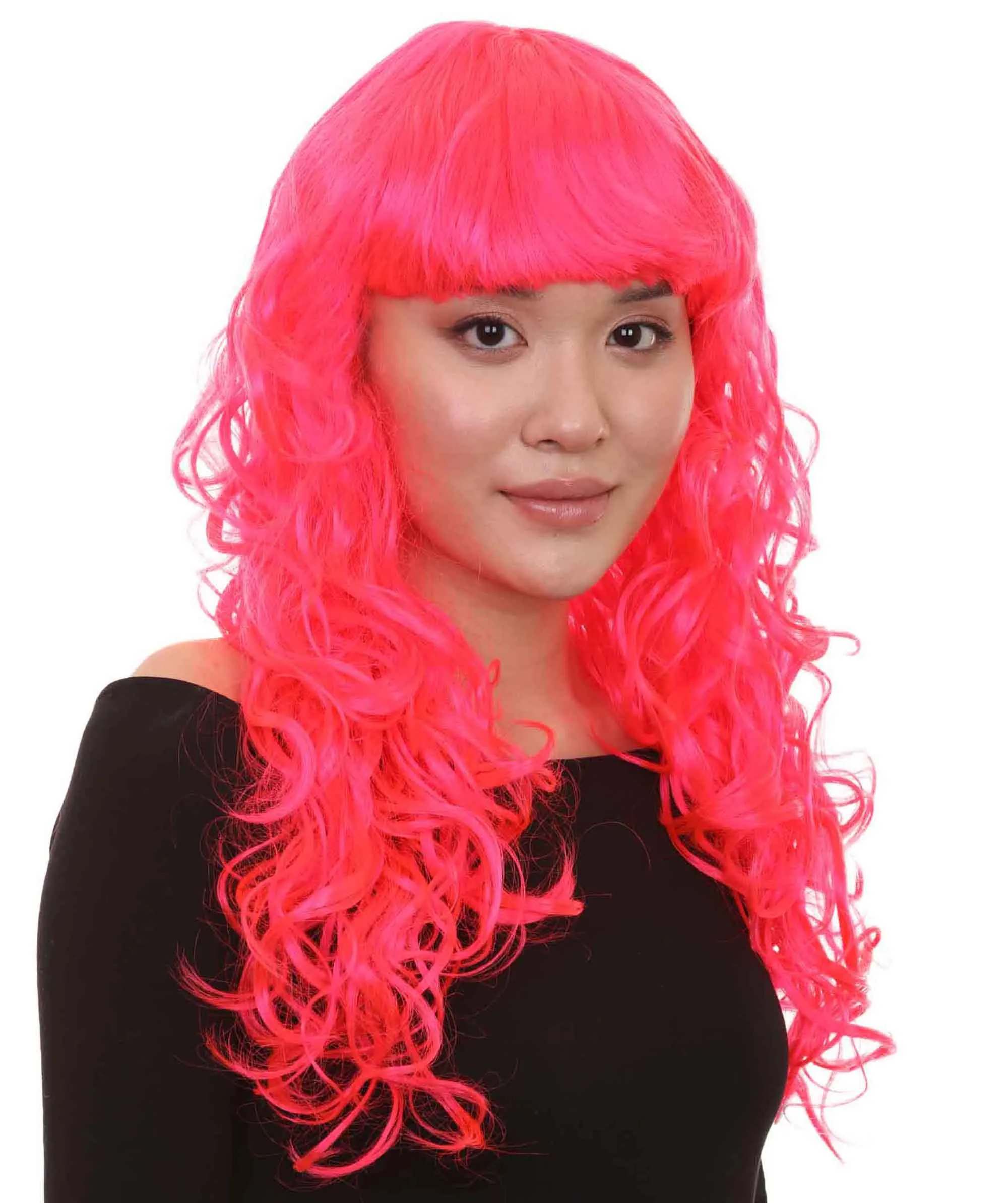 Women's Wig for Cosplay Anti-Hero Girl , Long Curly Party Ready Fancy Cosplay Halloween Wigs , Premium Breathable Capless Cap