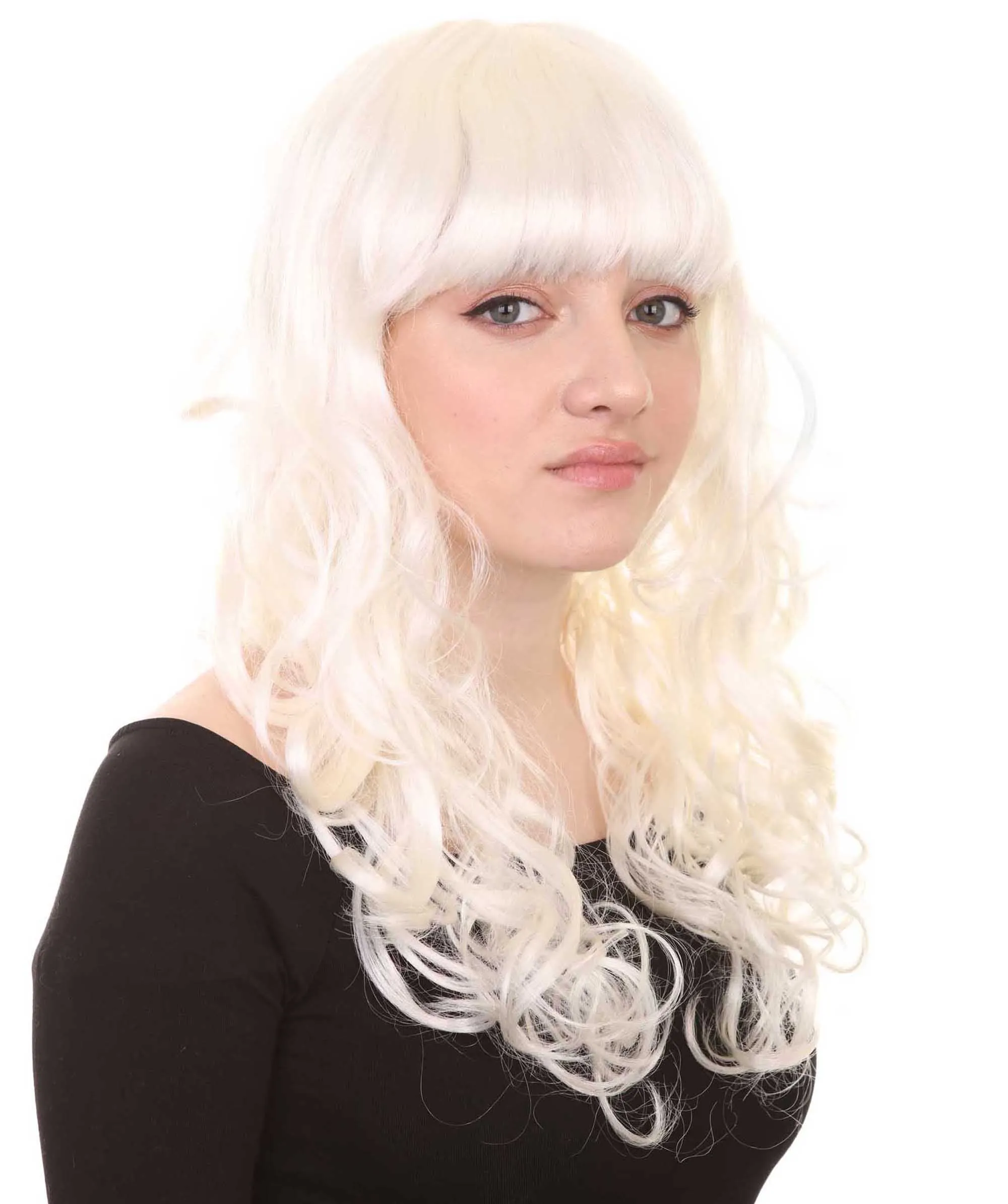 Women's Wig for Cosplay Anti-Hero Girl , Long Curly Party Ready Fancy Cosplay Halloween Wigs , Premium Breathable Capless Cap