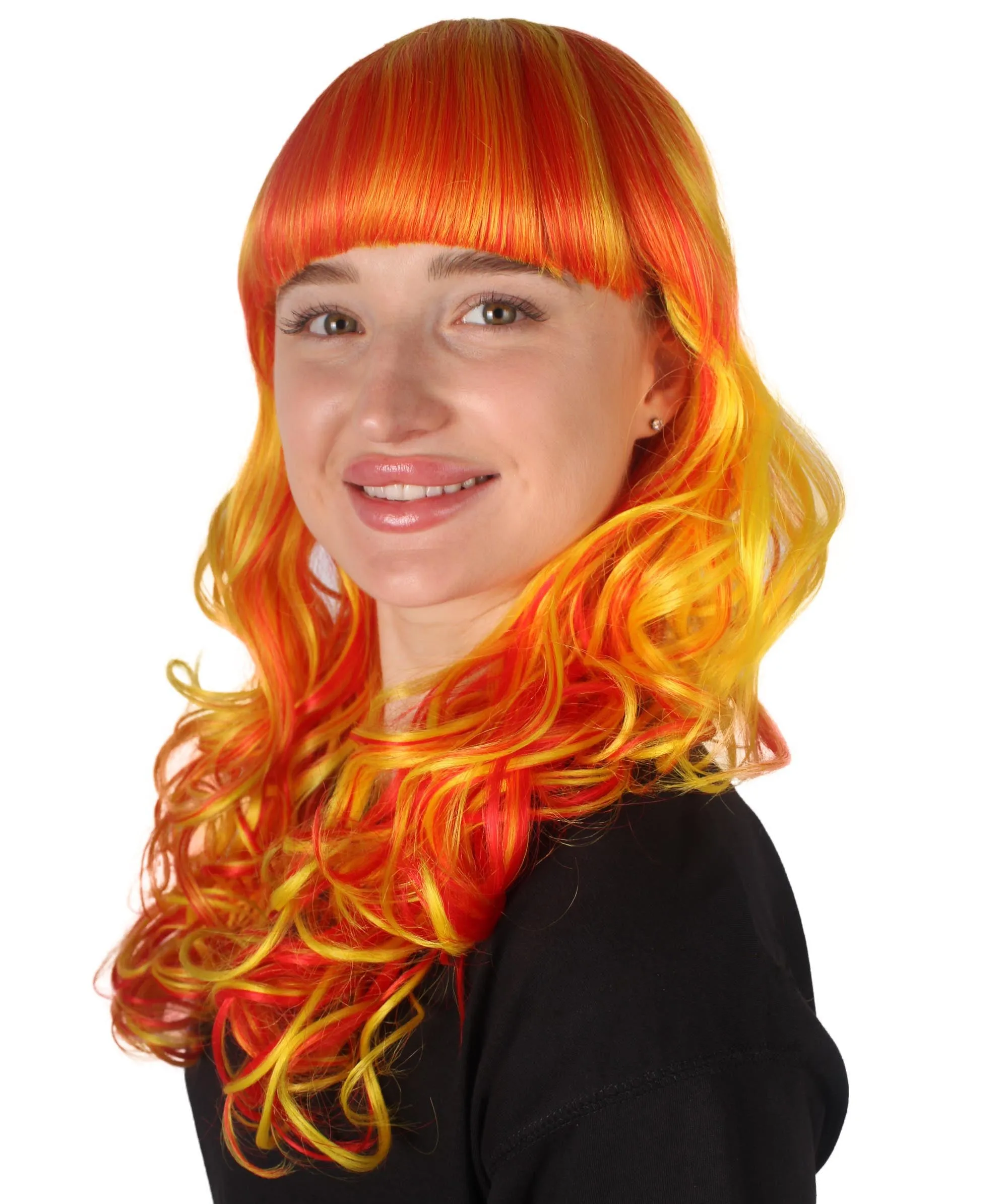 Women's Wig for Cosplay Anti-Hero Girl , Long Curly Party Ready Fancy Cosplay Halloween Wigs , Premium Breathable Capless Cap