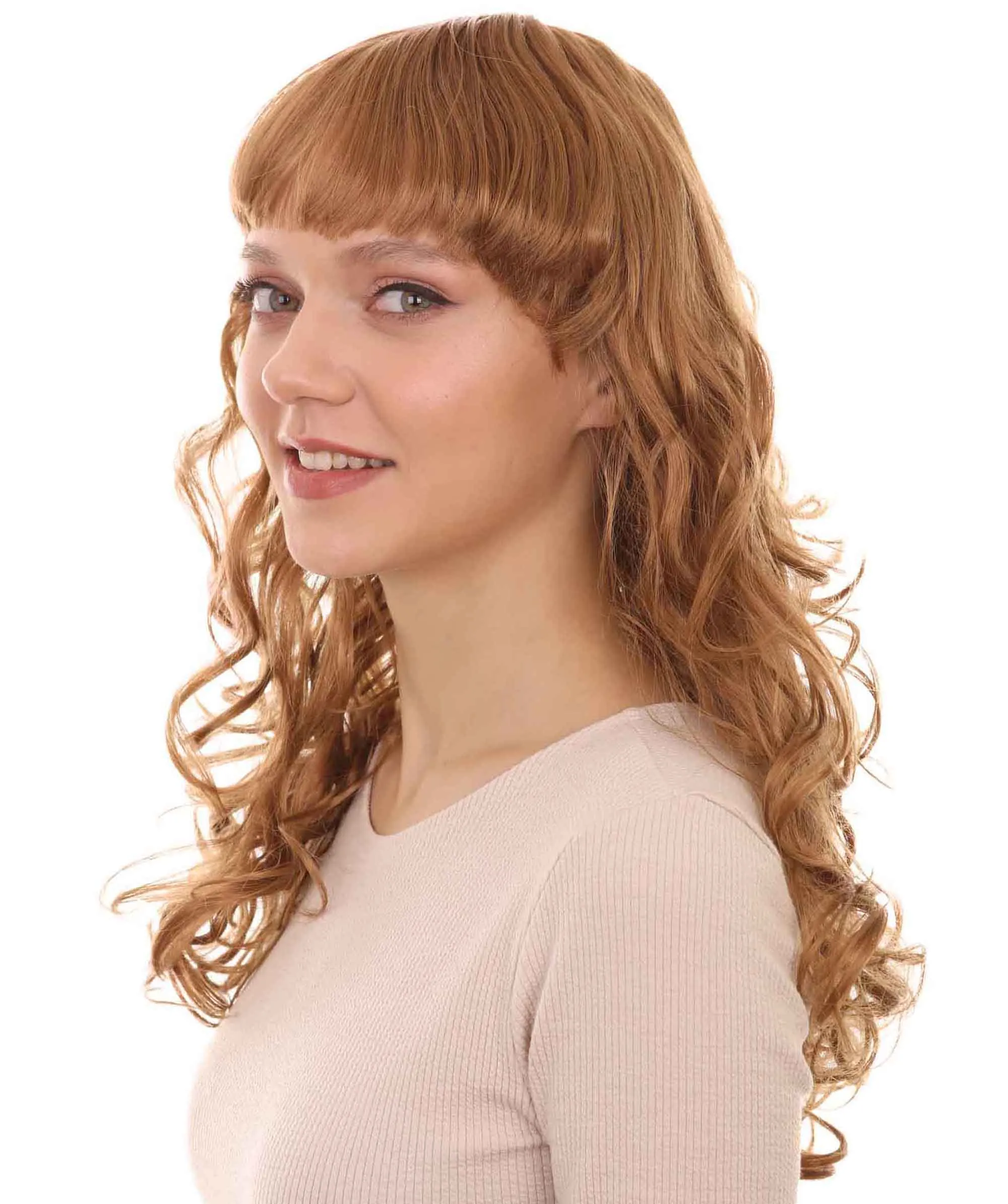 Women's Wig for Cosplay Anti-Hero Girl , Long Curly Party Ready Fancy Cosplay Halloween Wigs , Premium Breathable Capless Cap
