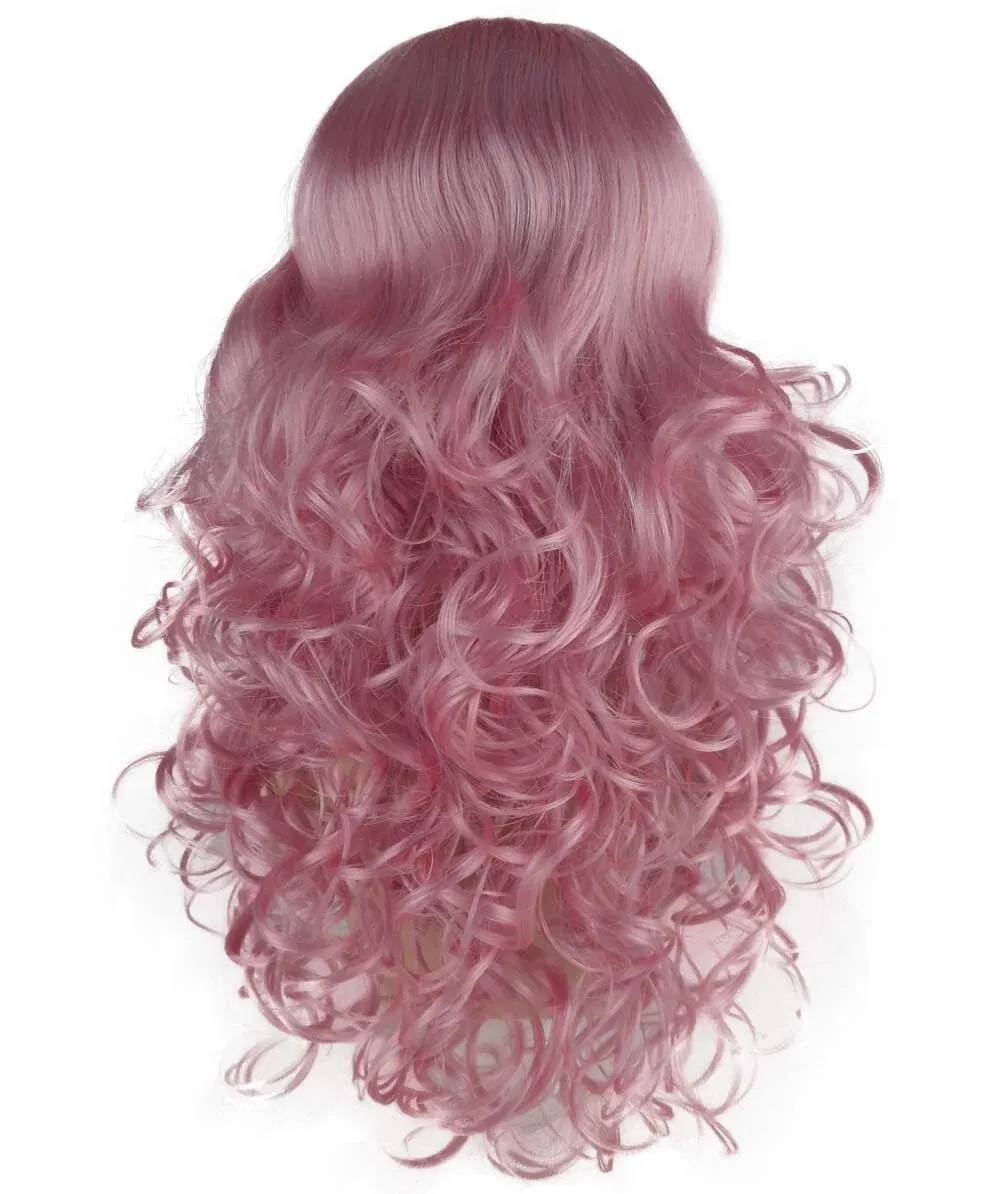 Women's Wig for Cosplay Anti-Hero Girl , Long Curly Party Ready Fancy Cosplay Halloween Wigs , Premium Breathable Capless Cap