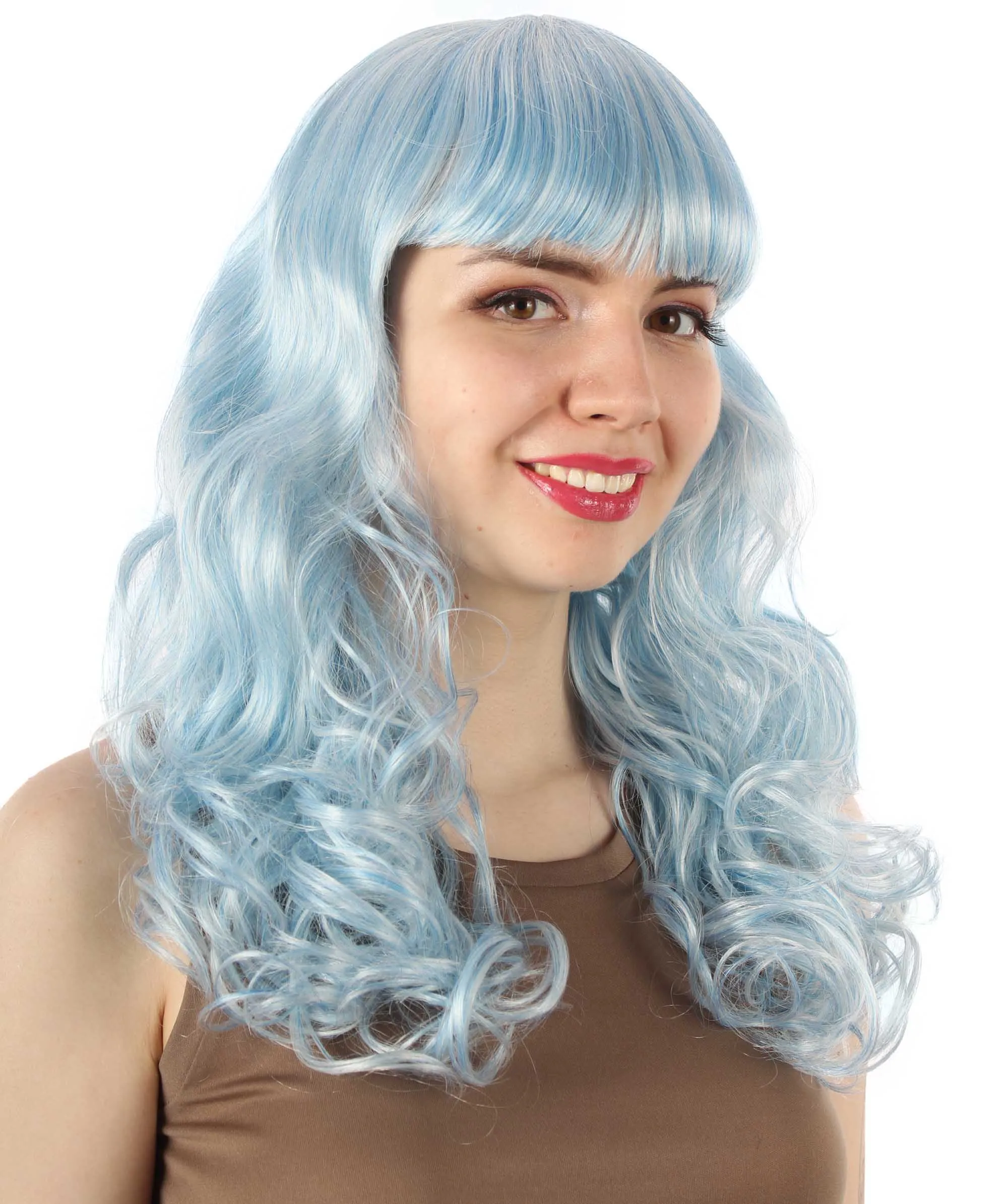 Women's Wig for Cosplay Anti-Hero Girl , Long Curly Party Ready Fancy Cosplay Halloween Wigs , Premium Breathable Capless Cap