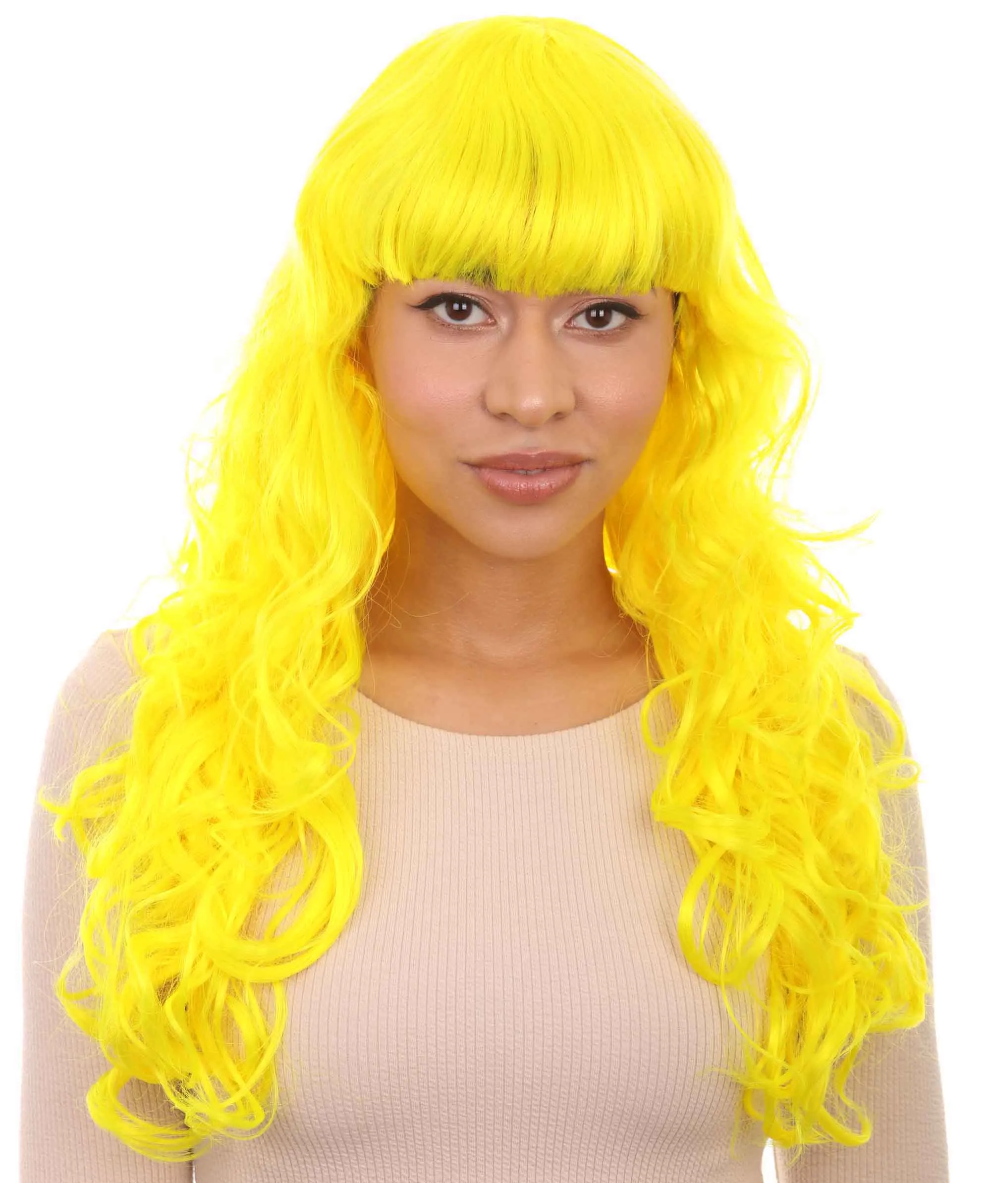 Women's Wig for Cosplay Anti-Hero Girl , Long Curly Party Ready Fancy Cosplay Halloween Wigs , Premium Breathable Capless Cap