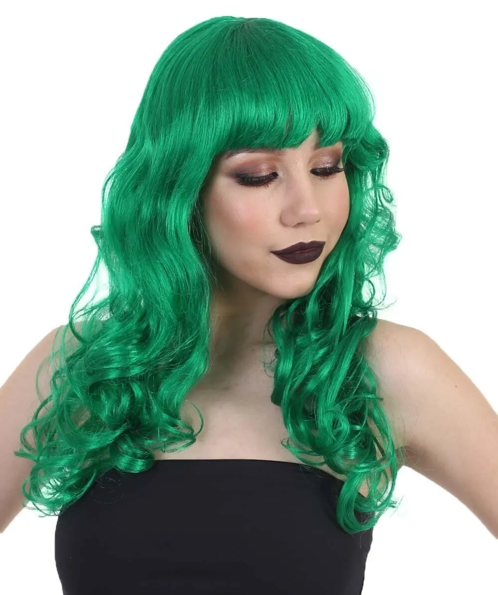 Women's Wig for Cosplay Anti-Hero Girl , Long Curly Party Ready Fancy Cosplay Halloween Wigs , Premium Breathable Capless Cap