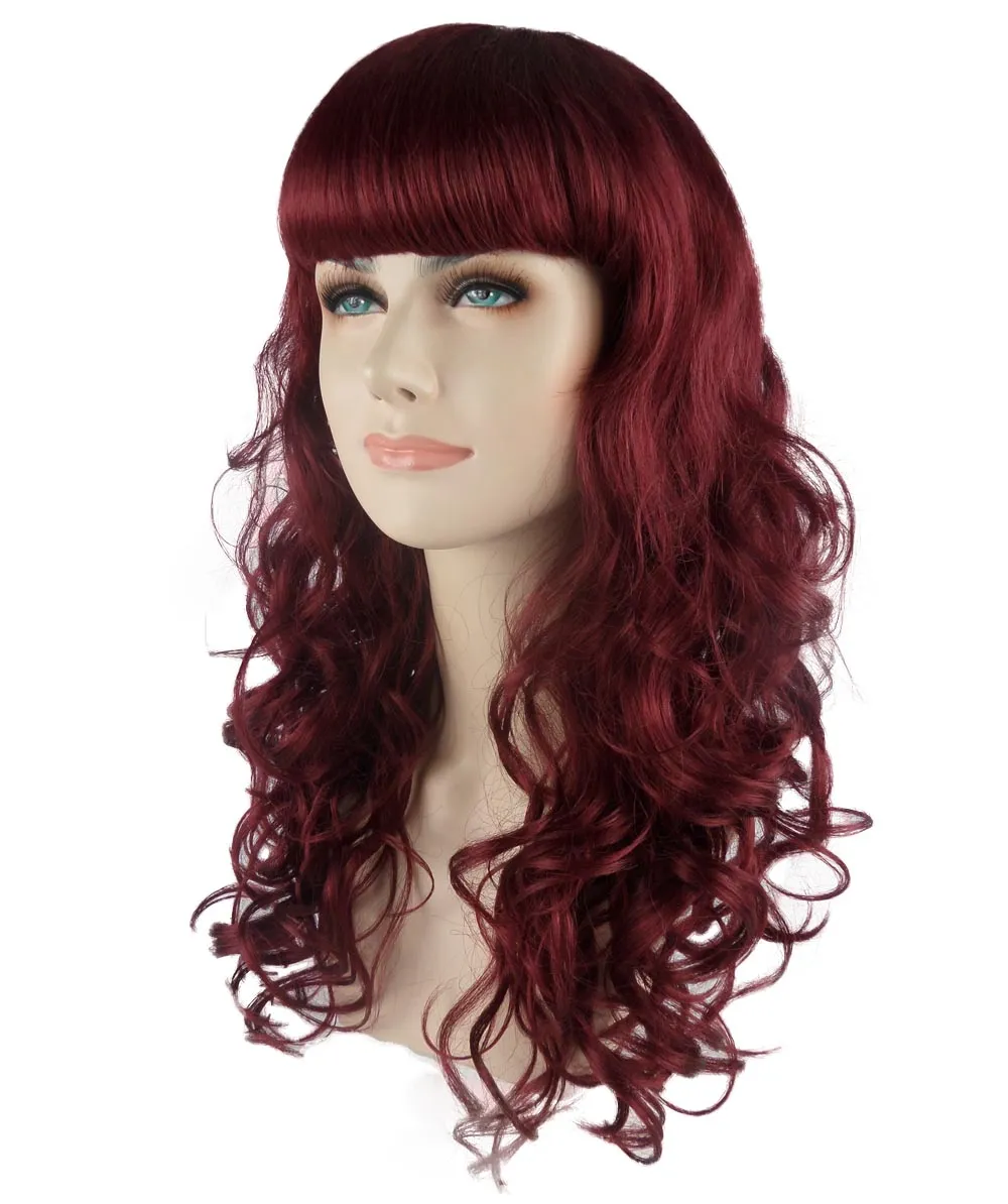 Women's Wig for Cosplay Anti-Hero Girl , Long Curly Party Ready Fancy Cosplay Halloween Wigs , Premium Breathable Capless Cap