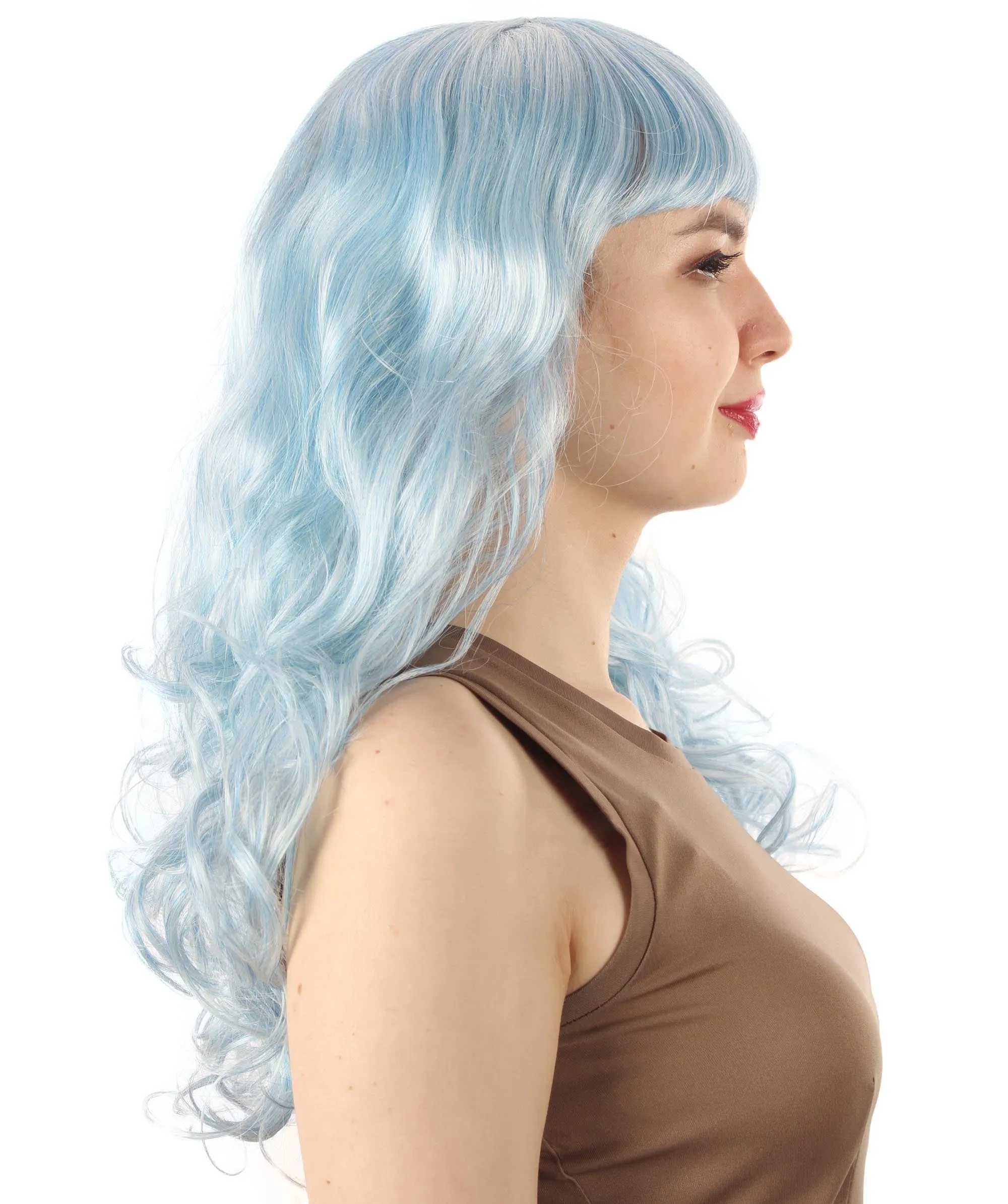 Women's Wig for Cosplay Anti-Hero Girl , Long Curly Party Ready Fancy Cosplay Halloween Wigs , Premium Breathable Capless Cap