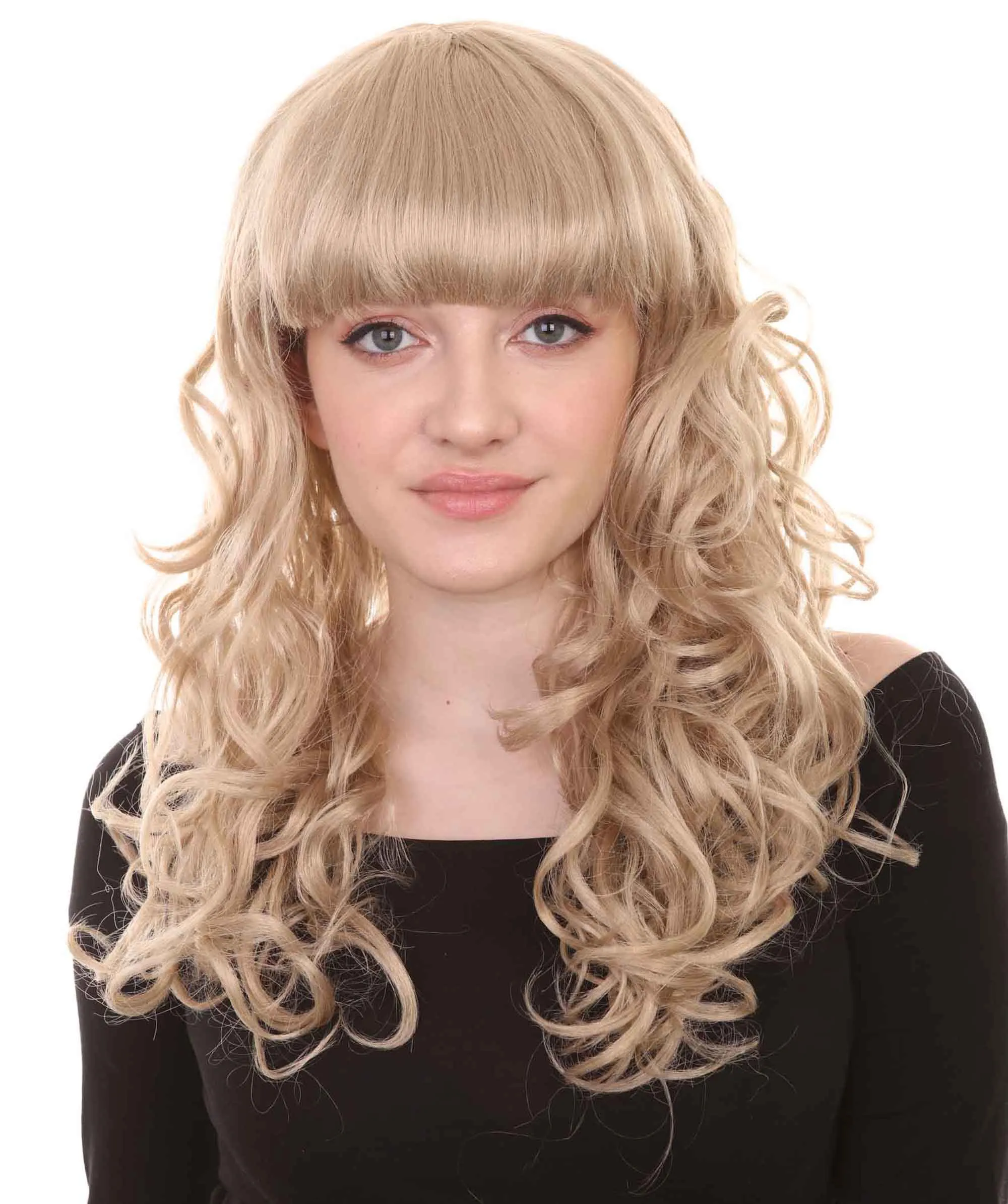 Women's Wig for Cosplay Anti-Hero Girl , Long Curly Party Ready Fancy Cosplay Halloween Wigs , Premium Breathable Capless Cap