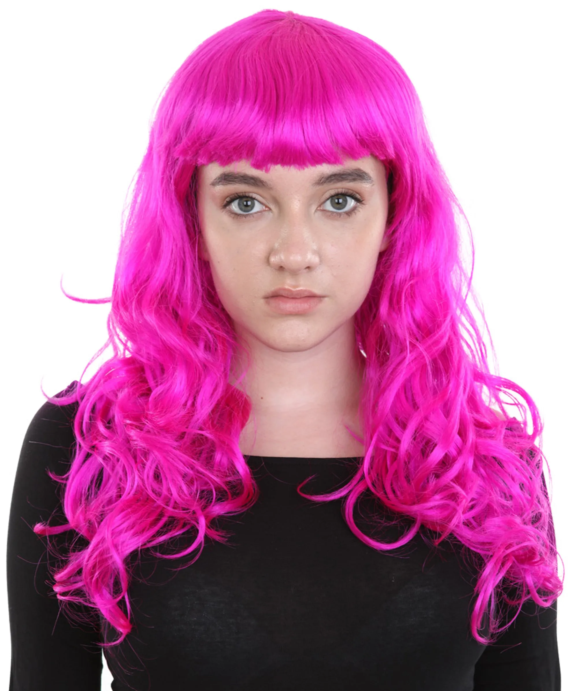 Women's Wig for Cosplay Anti-Hero Girl , Long Curly Party Ready Fancy Cosplay Halloween Wigs , Premium Breathable Capless Cap