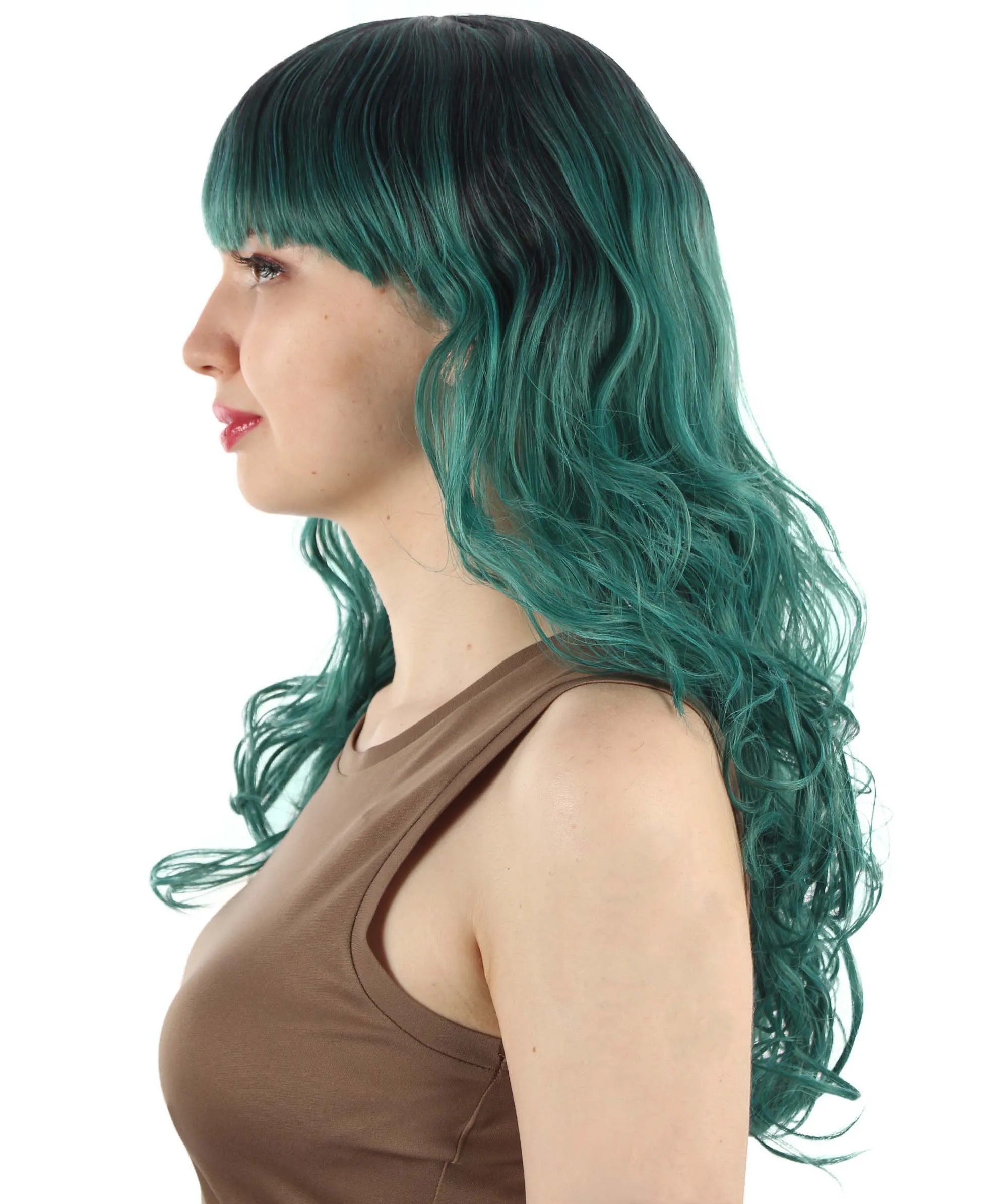 Women's Wig for Cosplay Anti-Hero Girl , Long Curly Party Ready Fancy Cosplay Halloween Wigs , Premium Breathable Capless Cap