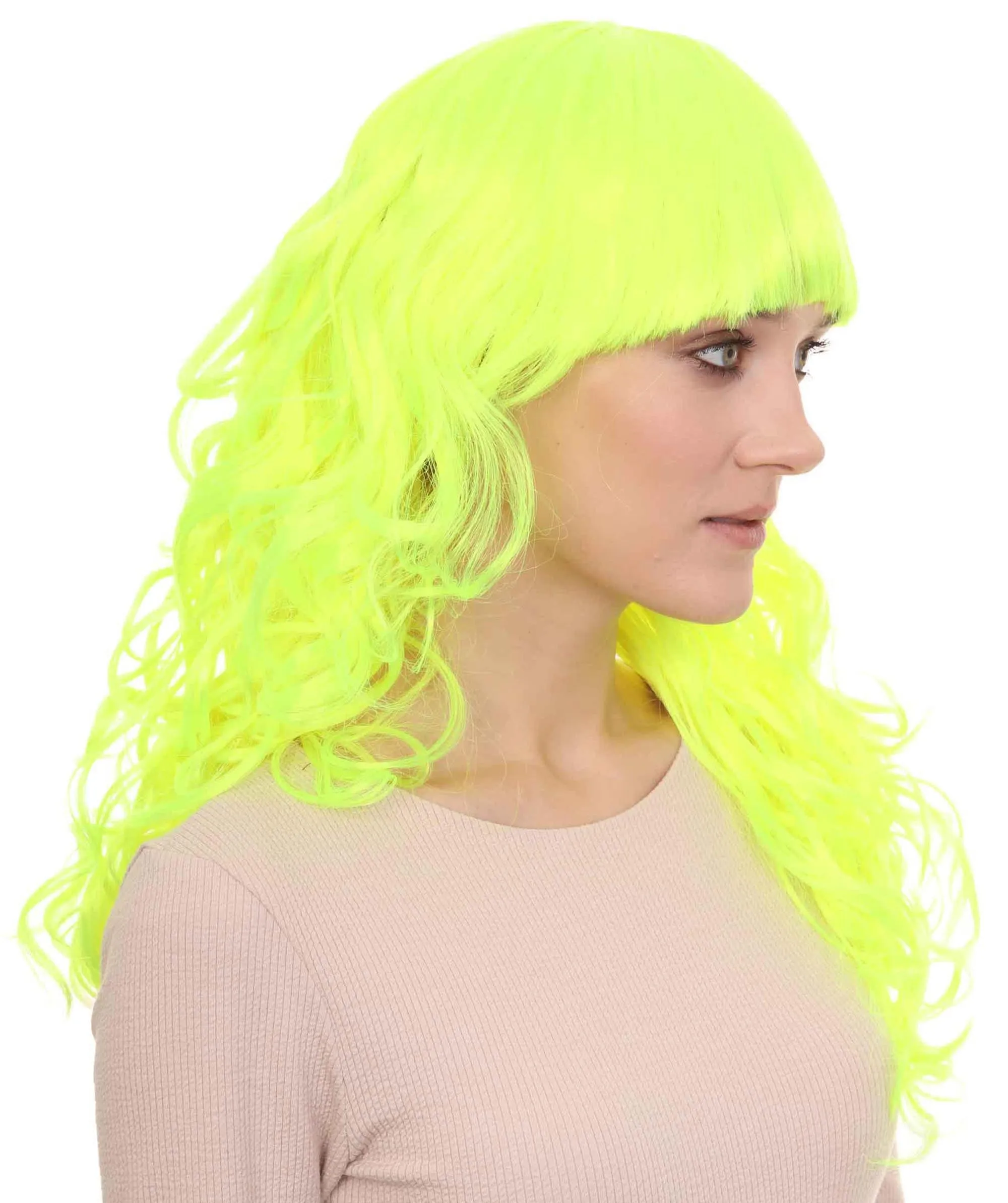 Women's Wig for Cosplay Anti-Hero Girl , Long Curly Party Ready Fancy Cosplay Halloween Wigs , Premium Breathable Capless Cap