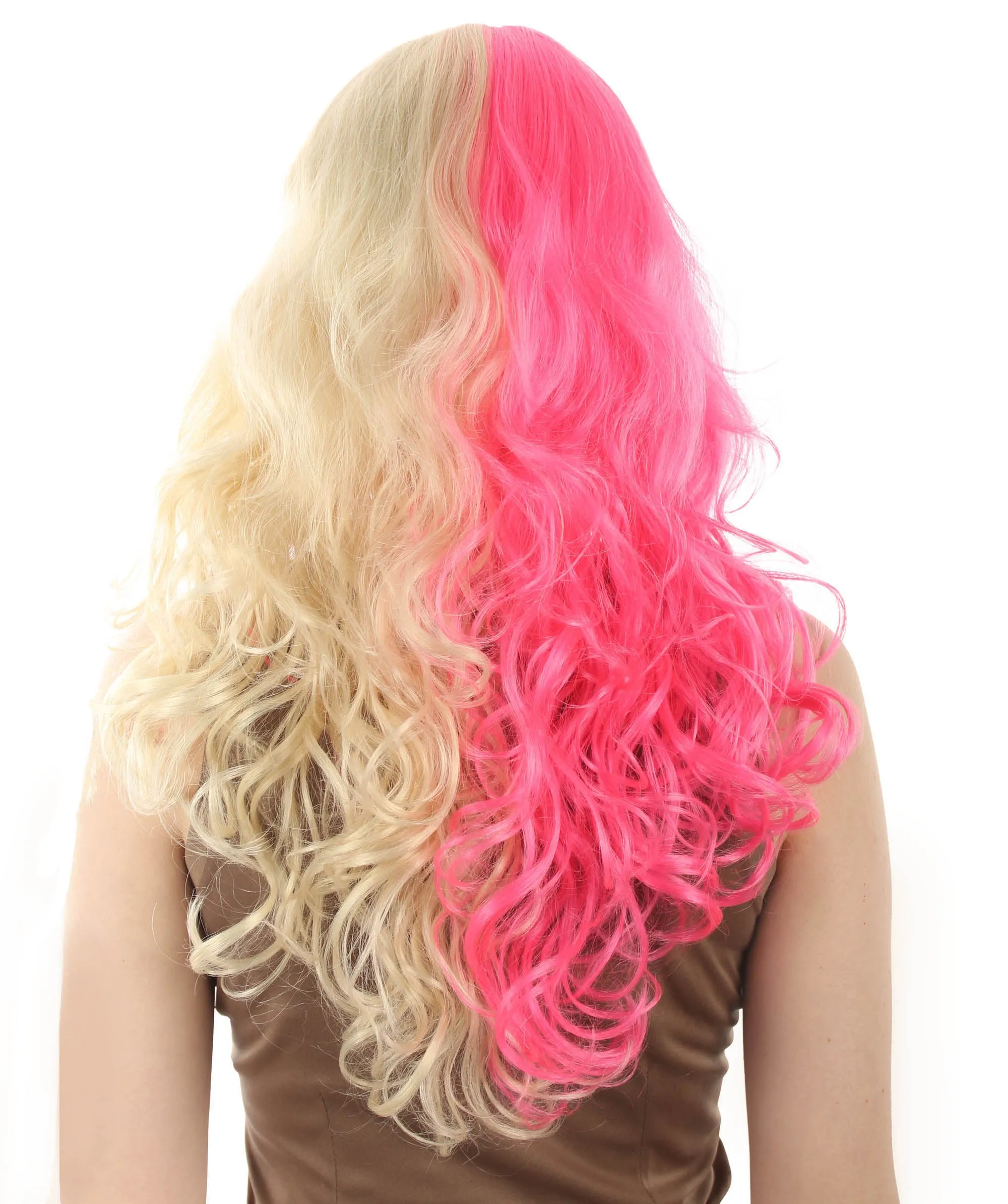 Women's Wig for Cosplay Anti-Hero Girl , Long Curly Party Ready Fancy Cosplay Halloween Wigs , Premium Breathable Capless Cap