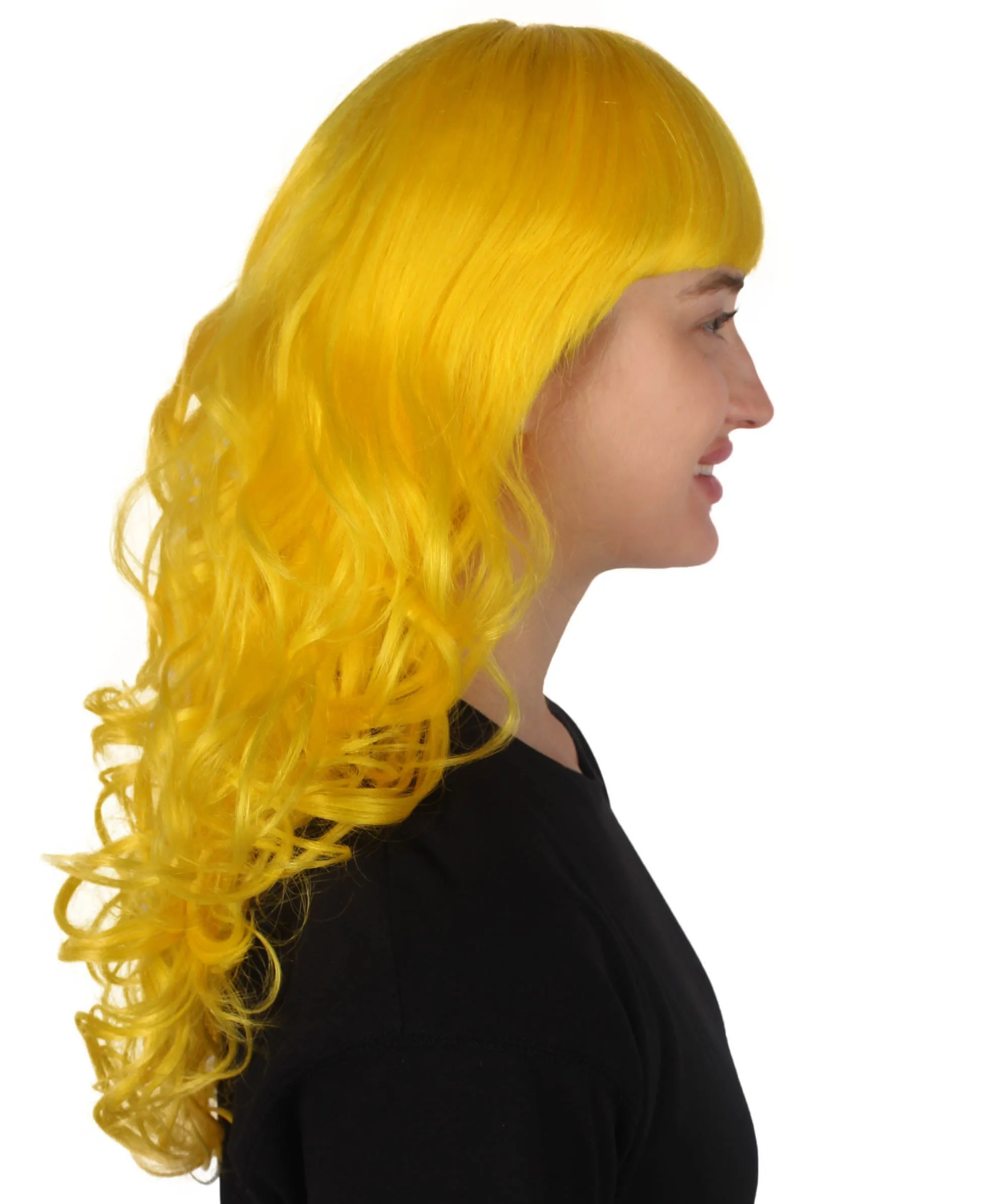 Women's Wig for Cosplay Anti-Hero Girl , Long Curly Party Ready Fancy Cosplay Halloween Wigs , Premium Breathable Capless Cap