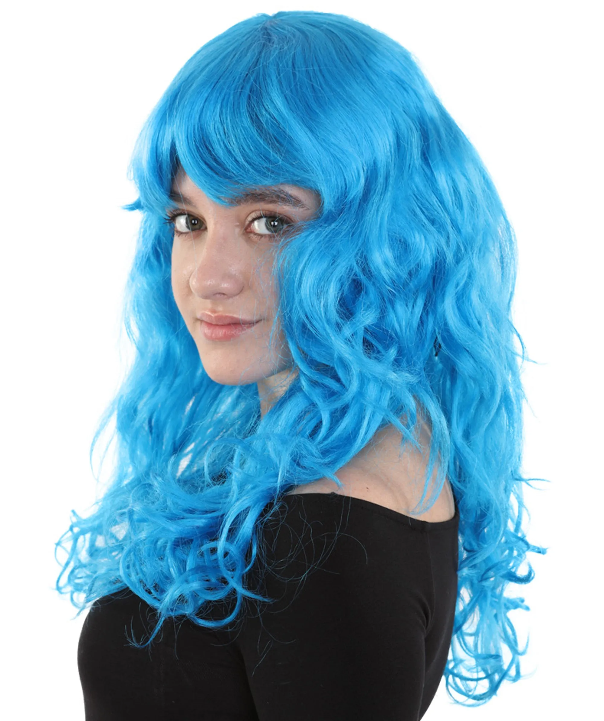 Women's Wig for Cosplay Anti-Hero Girl , Long Curly Party Ready Fancy Cosplay Halloween Wigs , Premium Breathable Capless Cap