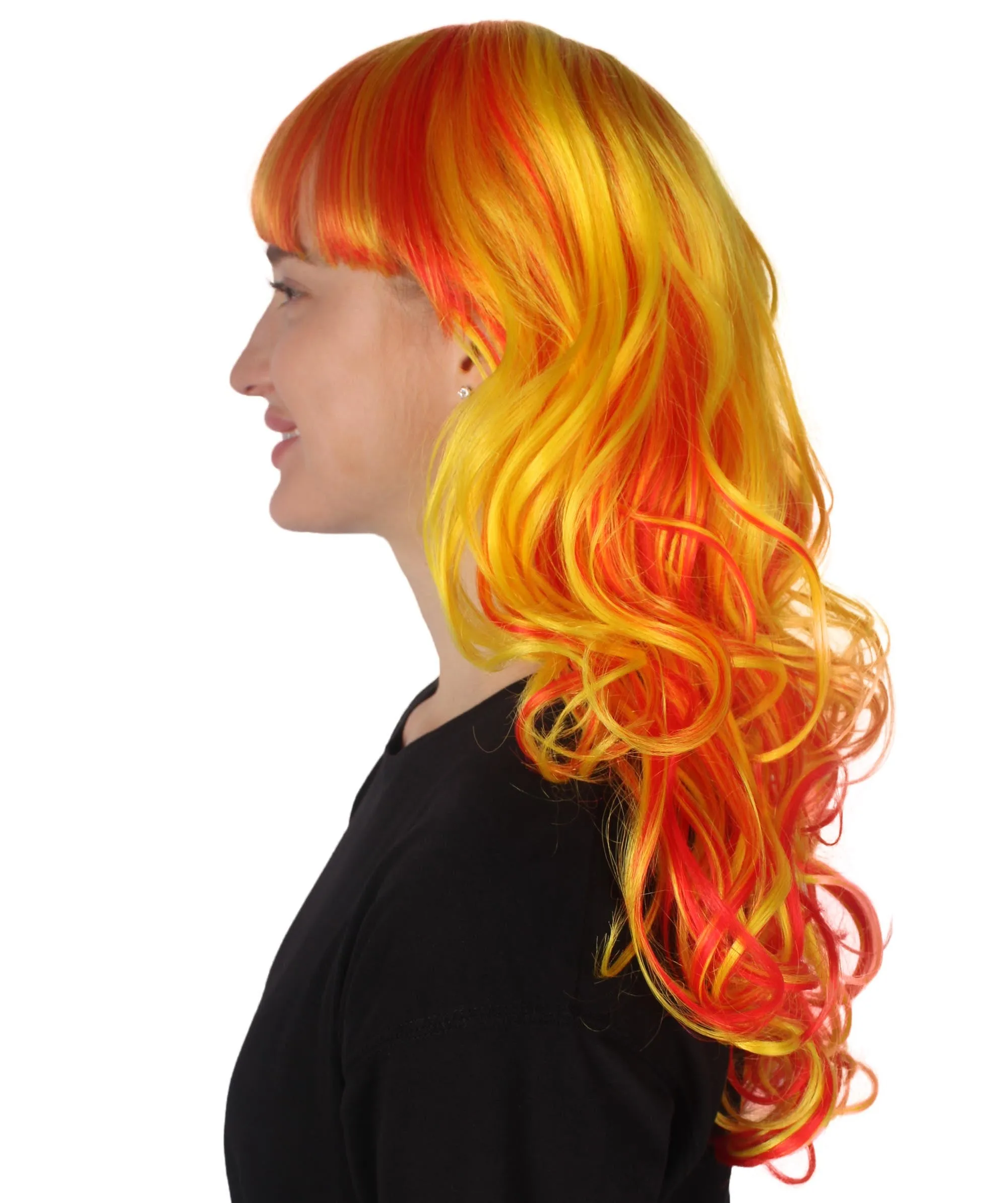 Women's Wig for Cosplay Anti-Hero Girl , Long Curly Party Ready Fancy Cosplay Halloween Wigs , Premium Breathable Capless Cap