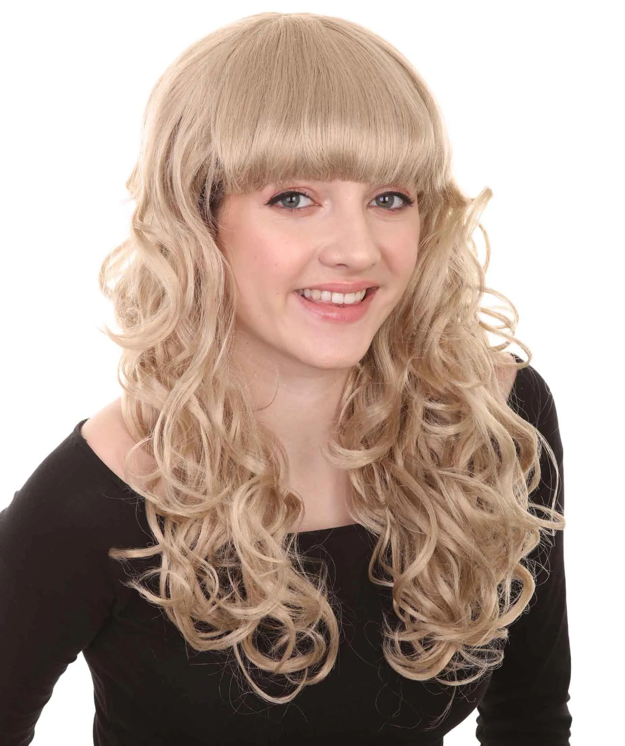 Women's Wig for Cosplay Anti-Hero Girl , Long Curly Party Ready Fancy Cosplay Halloween Wigs , Premium Breathable Capless Cap