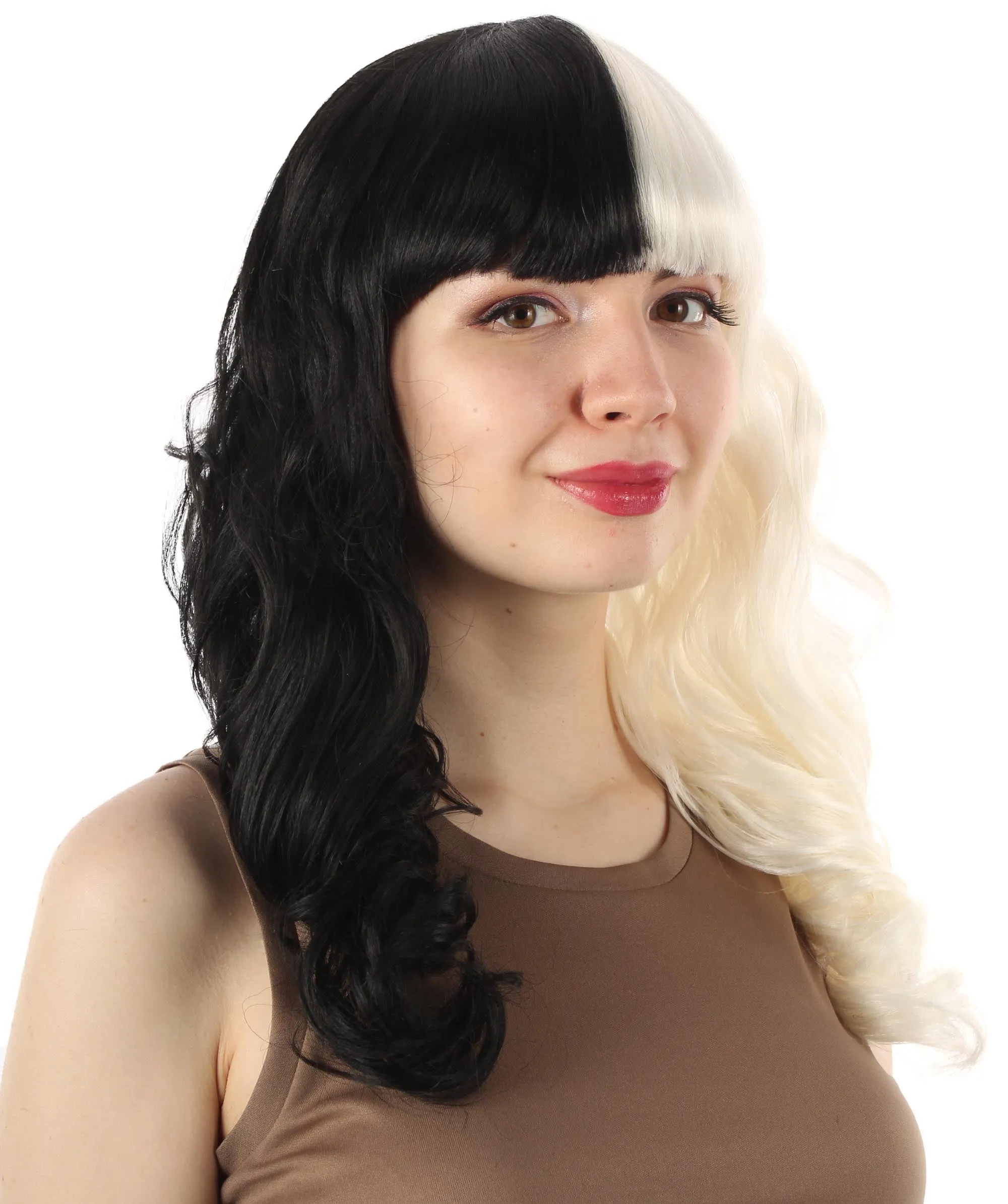 Women's Wig for Cosplay Anti-Hero Girl , Long Curly Party Ready Fancy Cosplay Halloween Wigs , Premium Breathable Capless Cap