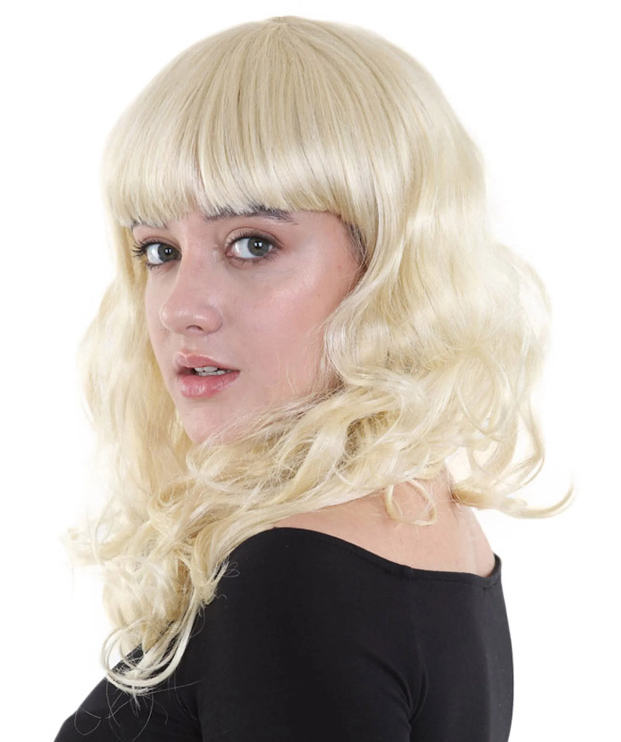Women's Wig for Cosplay Anti-Hero Girl , Long Curly Party Ready Fancy Cosplay Halloween Wigs , Premium Breathable Capless Cap