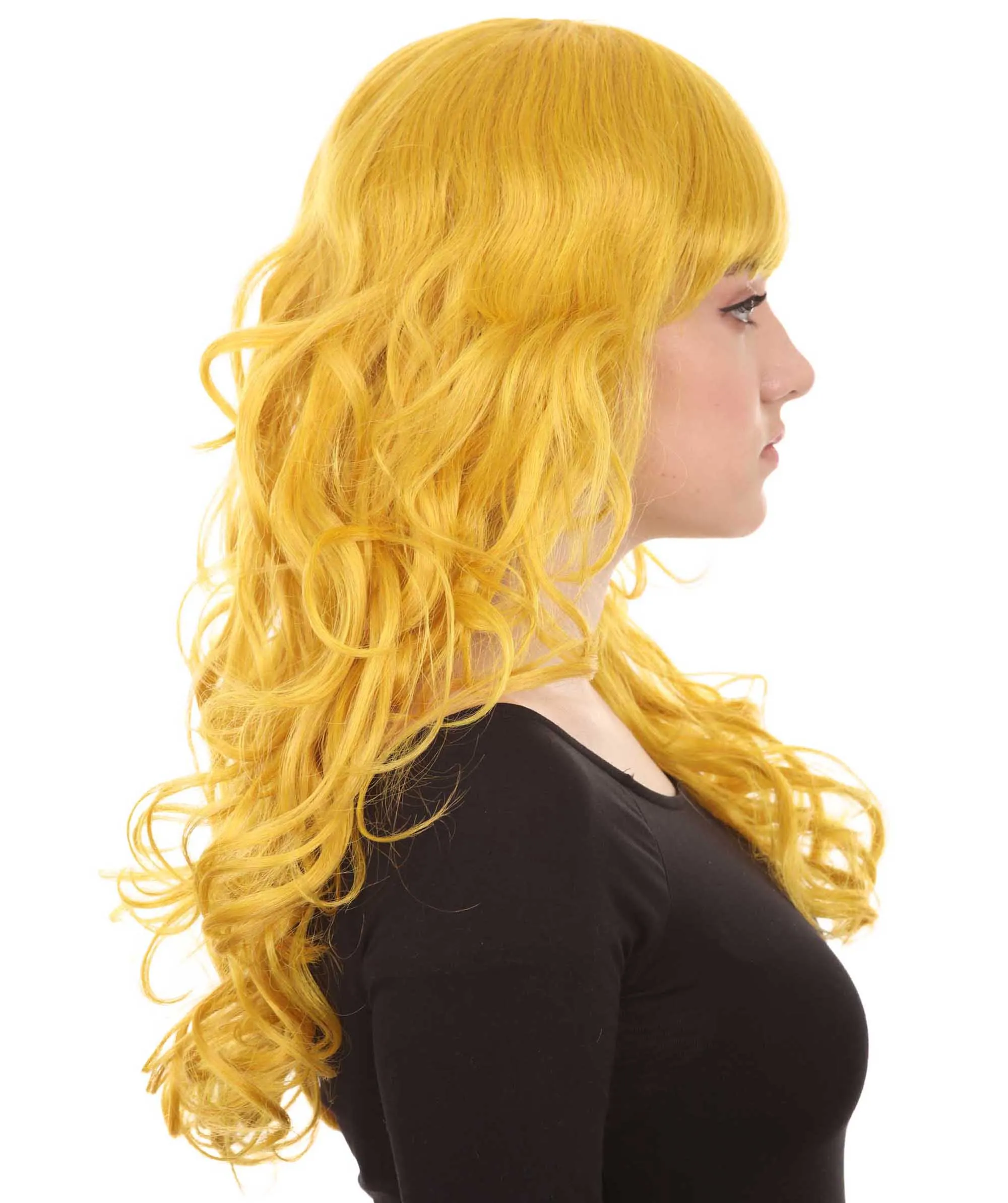 Women's Wig for Cosplay Anti-Hero Girl , Long Curly Party Ready Fancy Cosplay Halloween Wigs , Premium Breathable Capless Cap