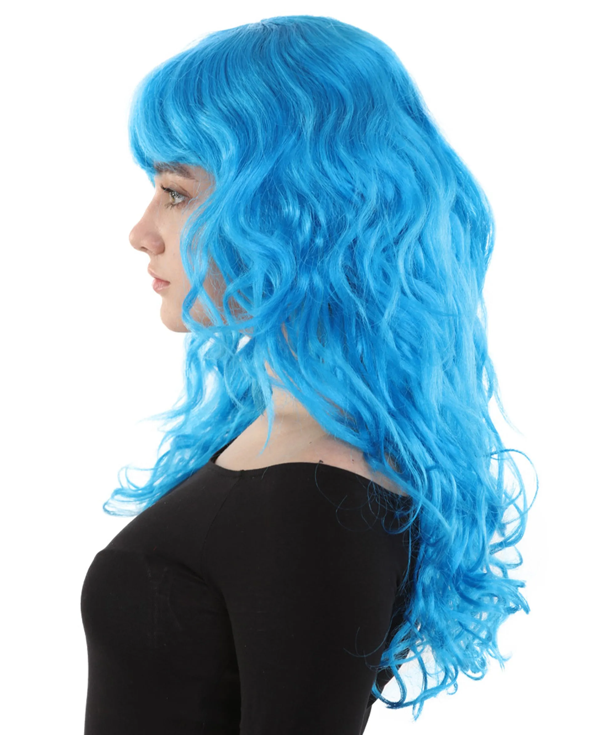 Women's Wig for Cosplay Anti-Hero Girl , Long Curly Party Ready Fancy Cosplay Halloween Wigs , Premium Breathable Capless Cap