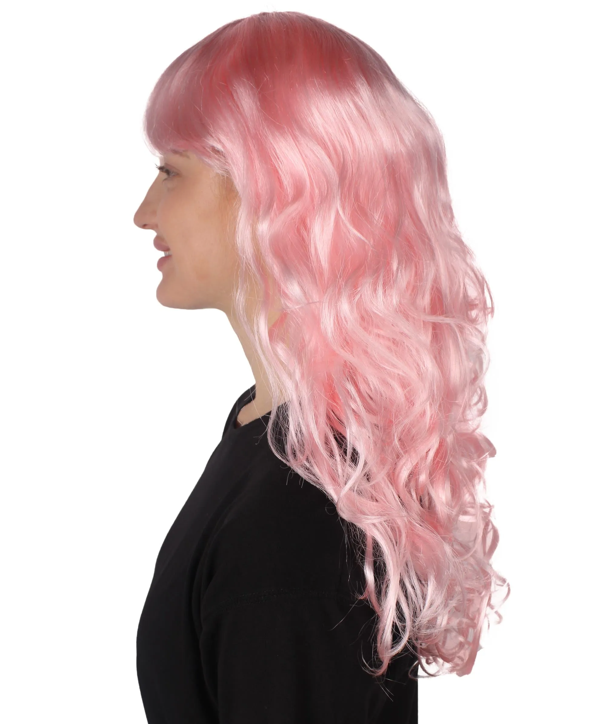 Women's Wig for Cosplay Anti-Hero Girl , Long Curly Party Ready Fancy Cosplay Halloween Wigs , Premium Breathable Capless Cap
