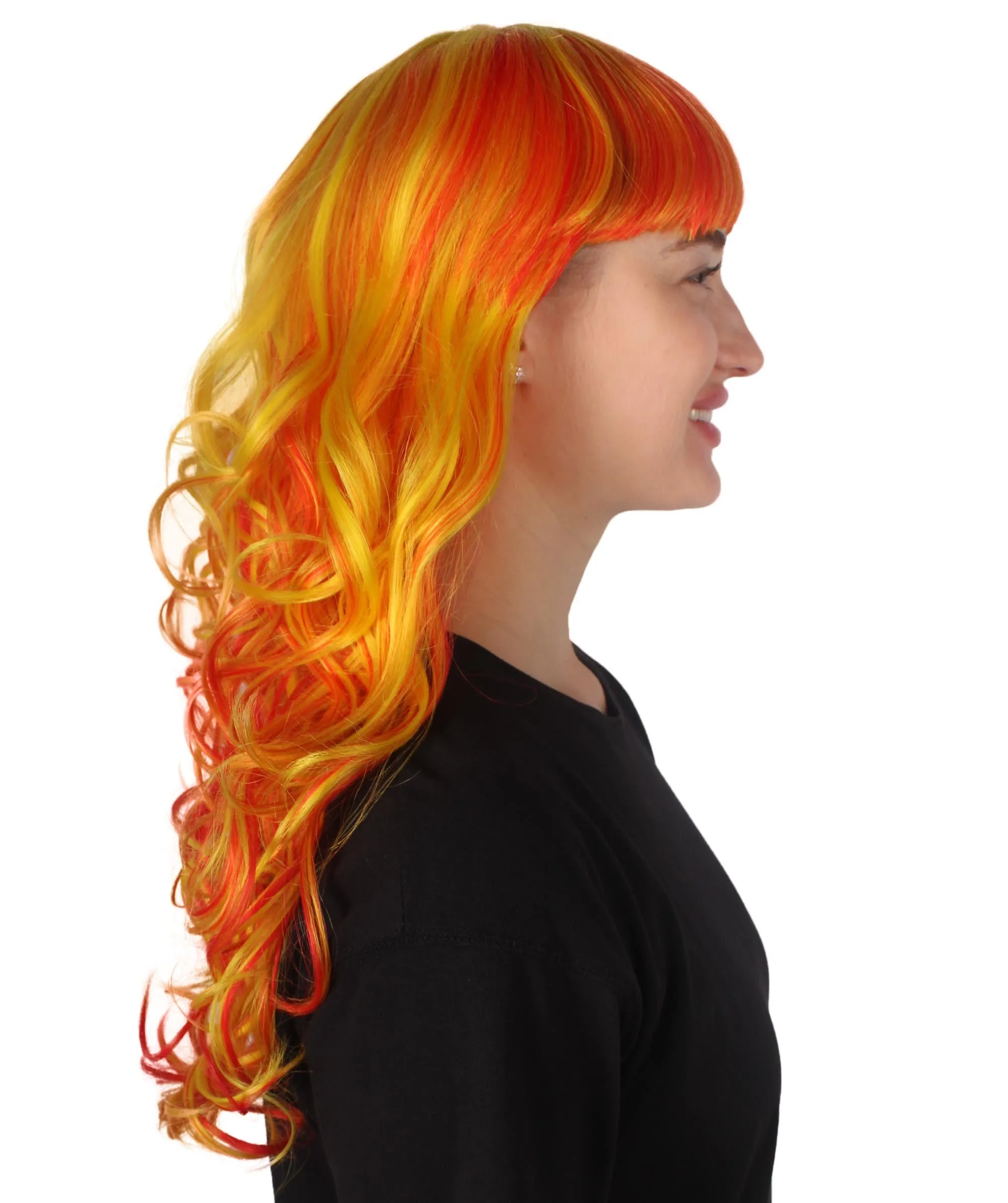 Women's Wig for Cosplay Anti-Hero Girl , Long Curly Party Ready Fancy Cosplay Halloween Wigs , Premium Breathable Capless Cap