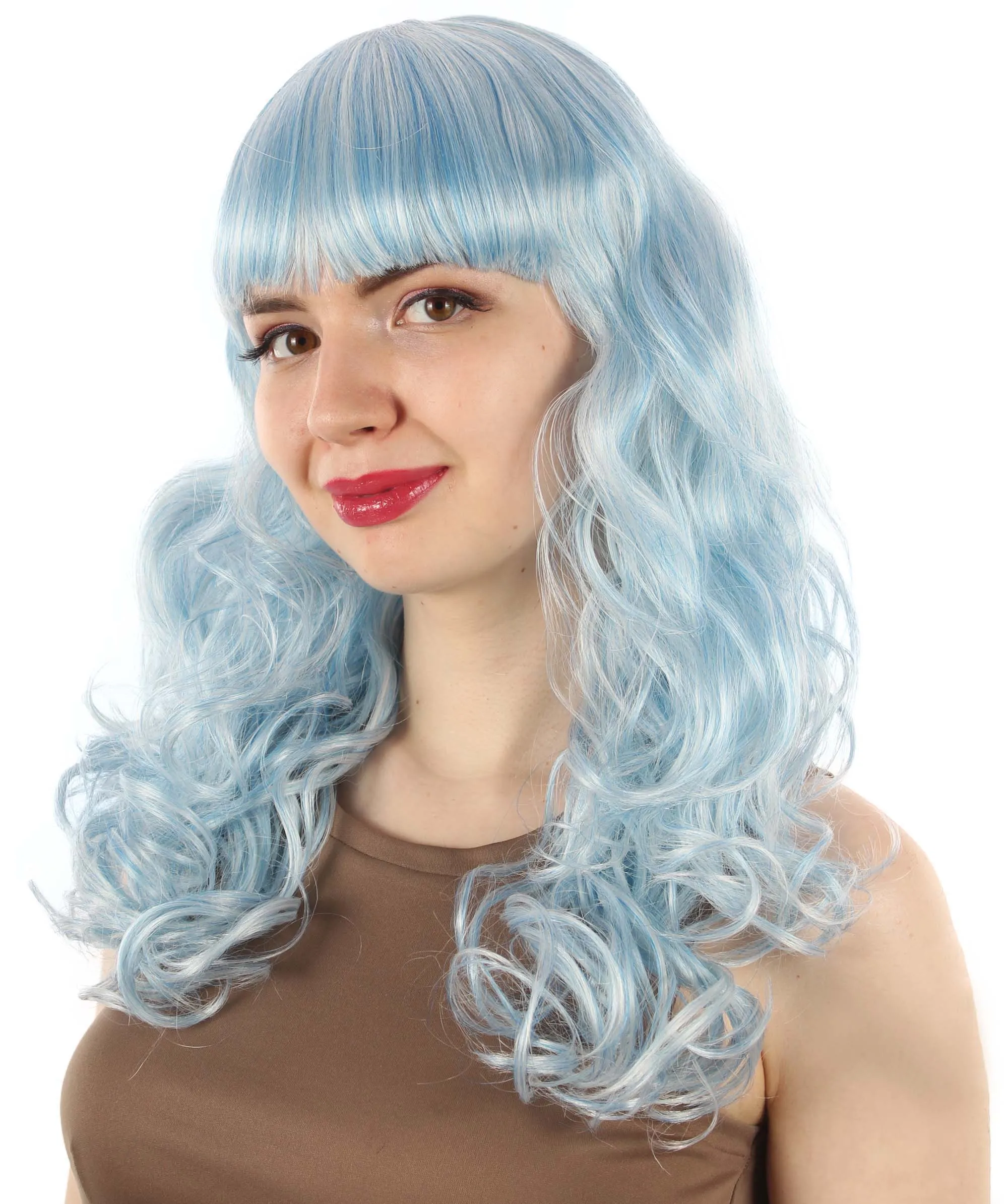 Women's Wig for Cosplay Anti-Hero Girl , Long Curly Party Ready Fancy Cosplay Halloween Wigs , Premium Breathable Capless Cap