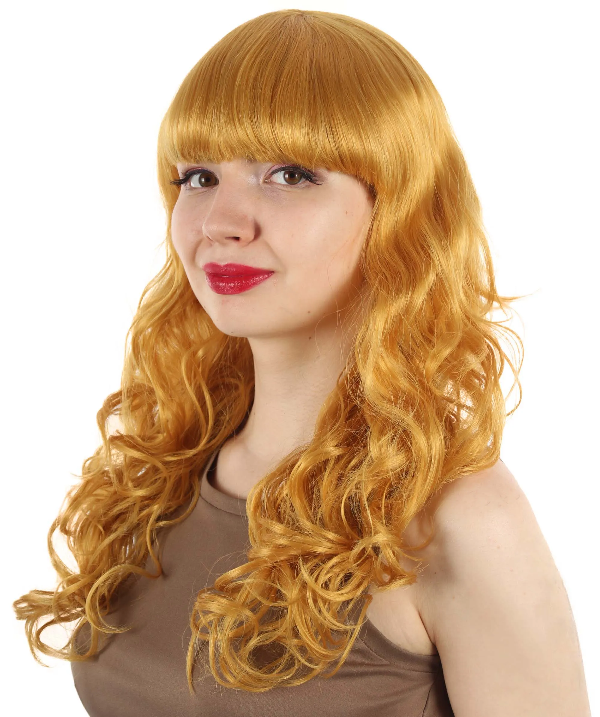 Women's Wig for Cosplay Anti-Hero Girl , Long Curly Party Ready Fancy Cosplay Halloween Wigs , Premium Breathable Capless Cap
