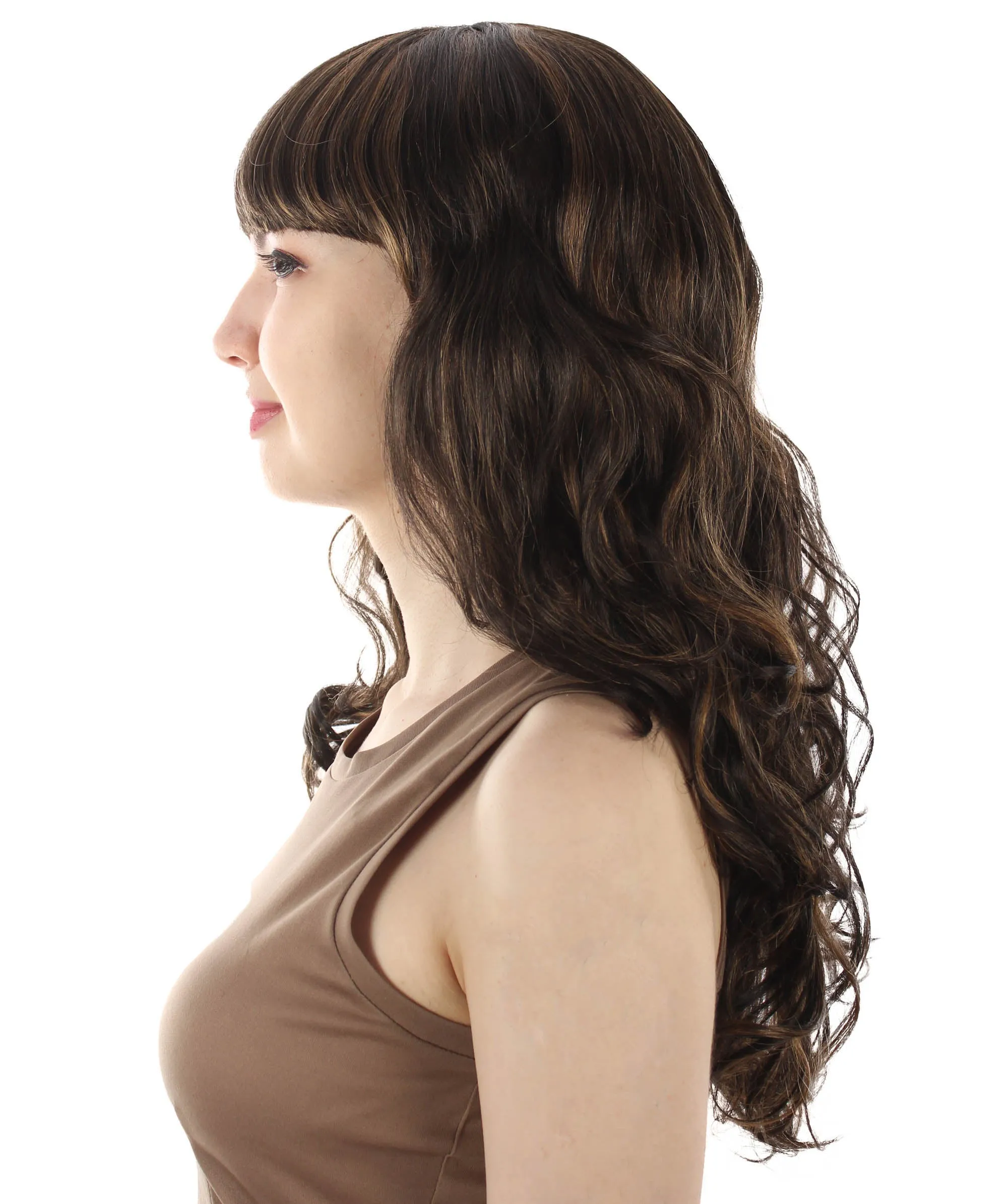 Women's Wig for Cosplay Anti-Hero Girl , Long Curly Party Ready Fancy Cosplay Halloween Wigs , Premium Breathable Capless Cap