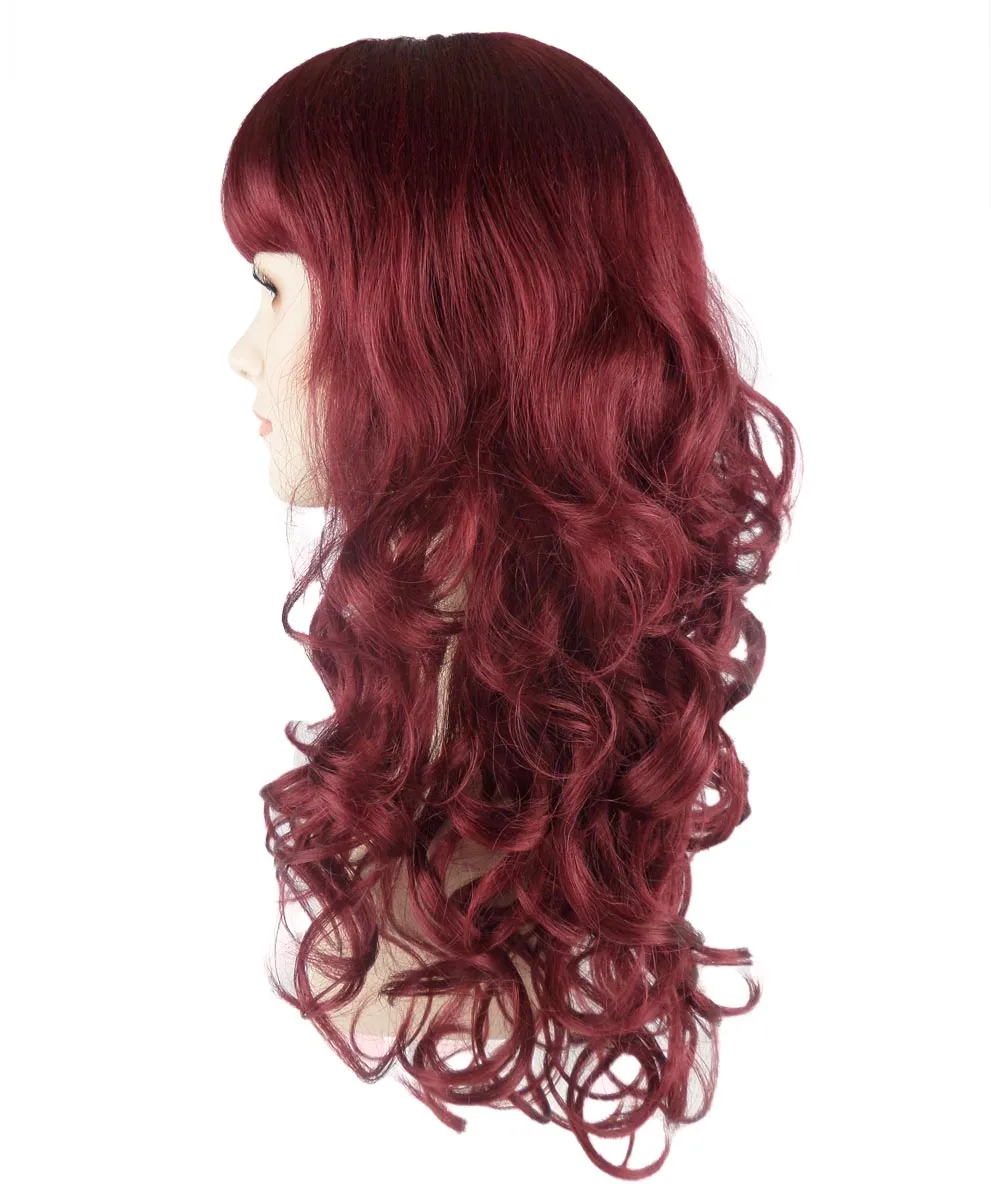 Women's Wig for Cosplay Anti-Hero Girl , Long Curly Party Ready Fancy Cosplay Halloween Wigs , Premium Breathable Capless Cap